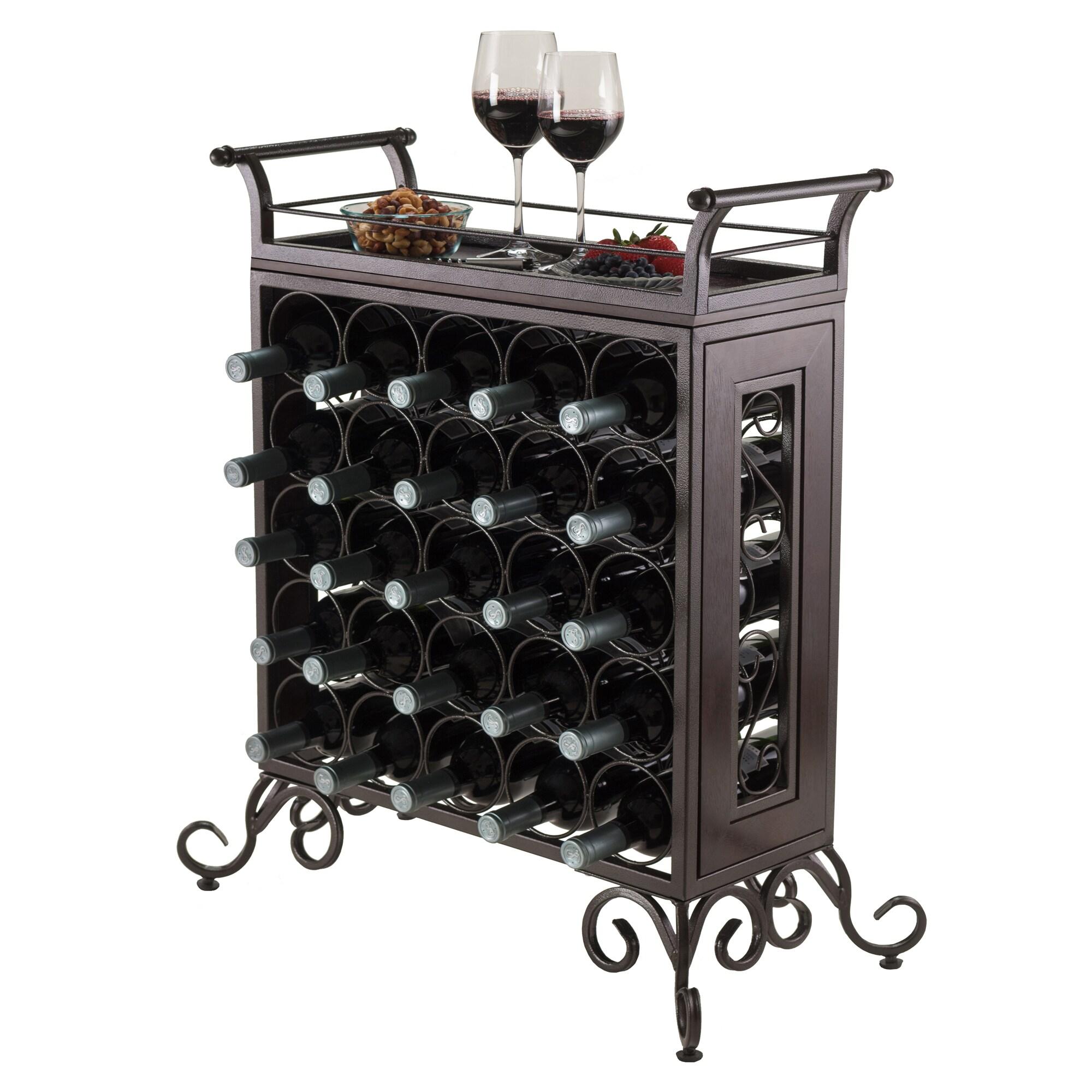 Silvano Wine Rack Metal/Antique Bronze - Winsome