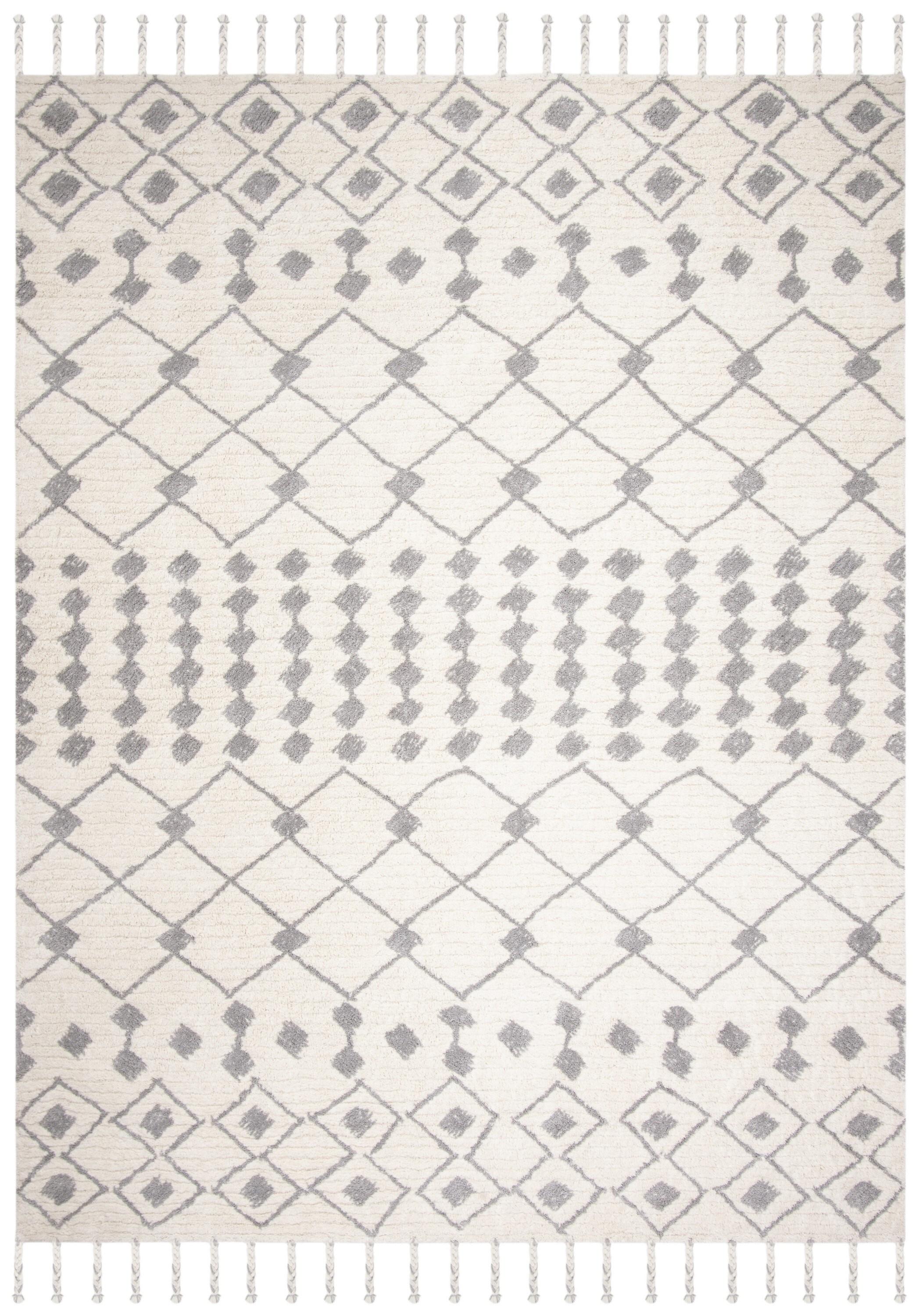 Casablanca CSB203 Hand Tufted Indoor Area Rug - Ivory/Silver - 8'x10' - Safavieh