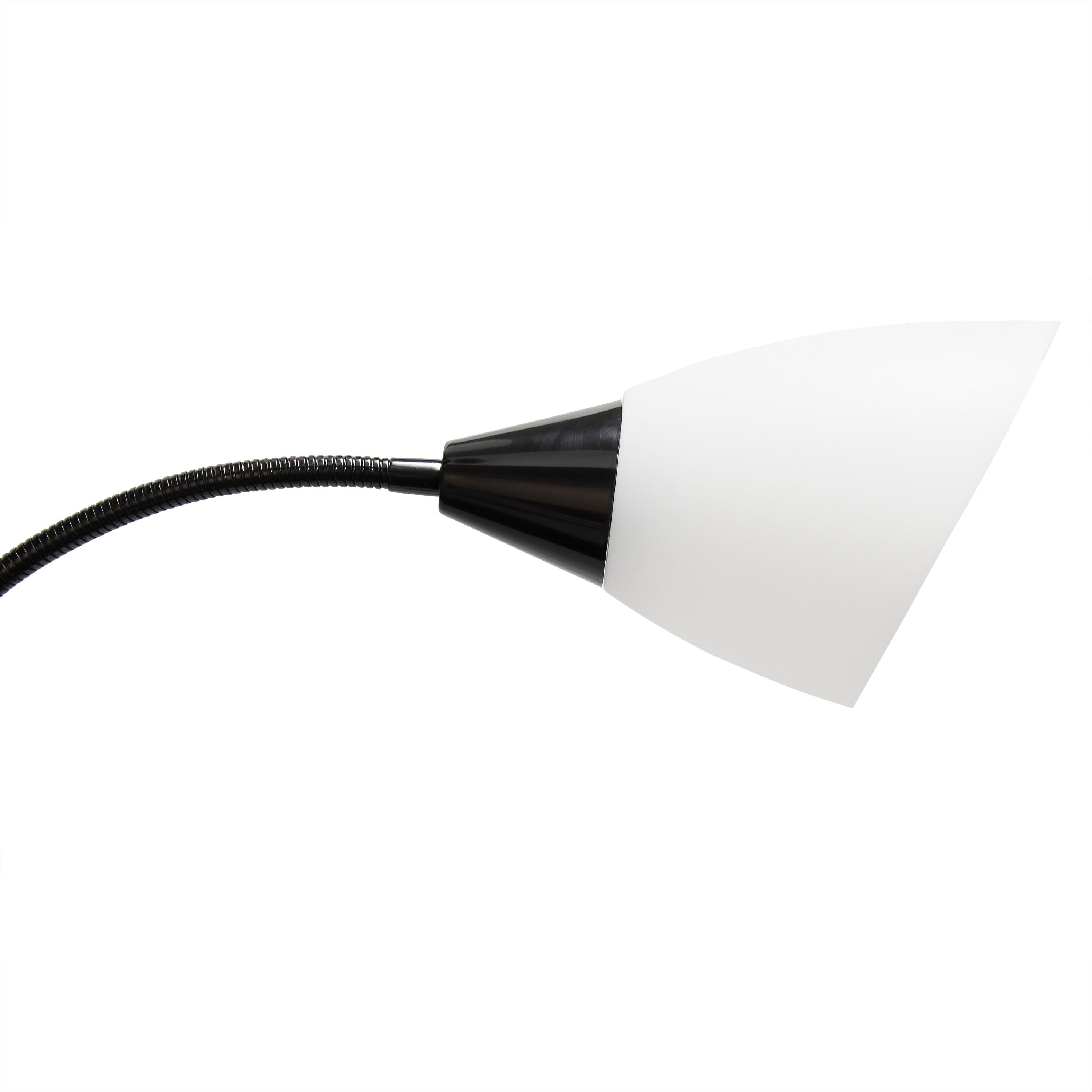 67" Contemporary Multi 5-Head Adjustable Gooseneck Floor Lamp Black - Simple Designs