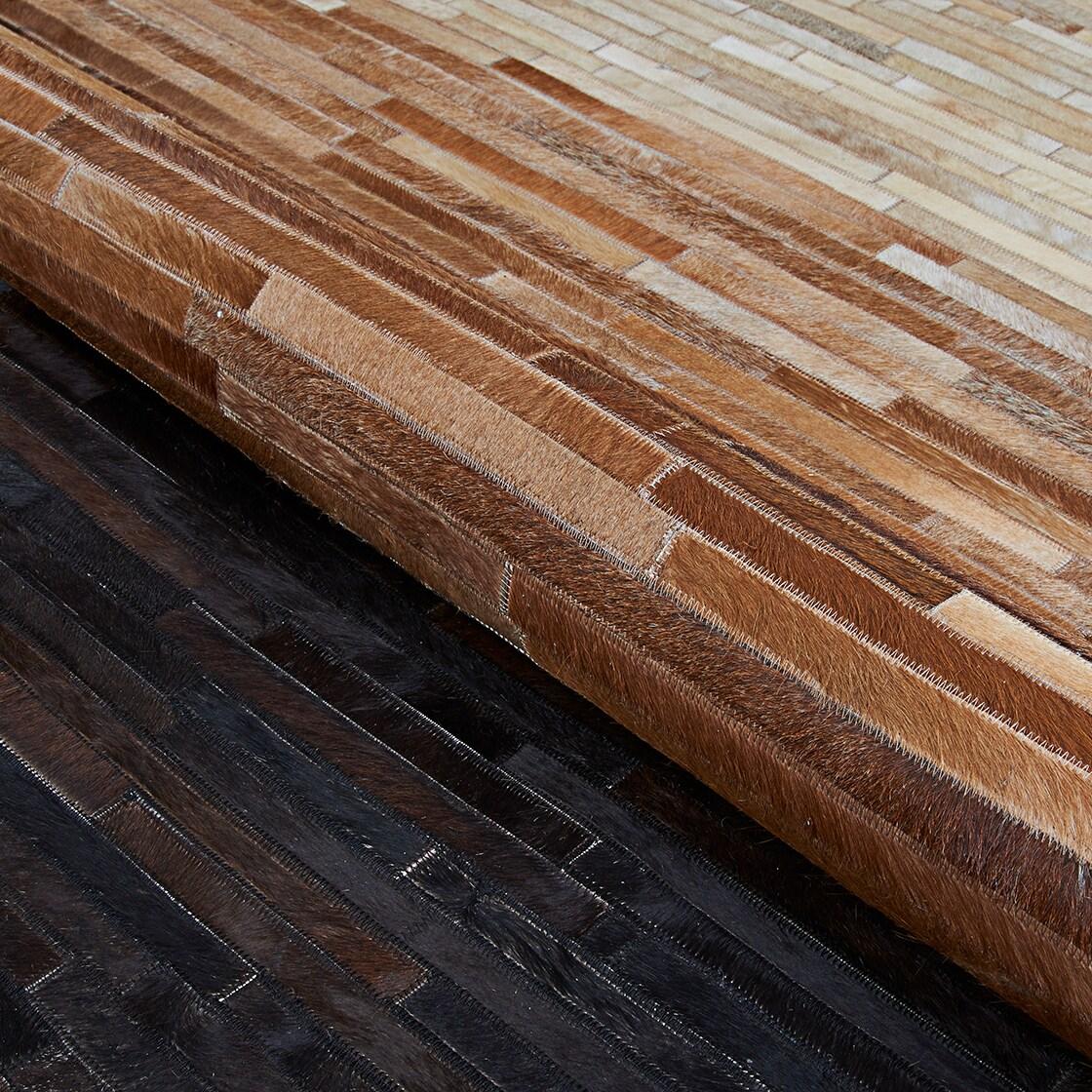 Couristan Chalet Pieced Homestead Multi-Dawn Cowhide Area Rug 