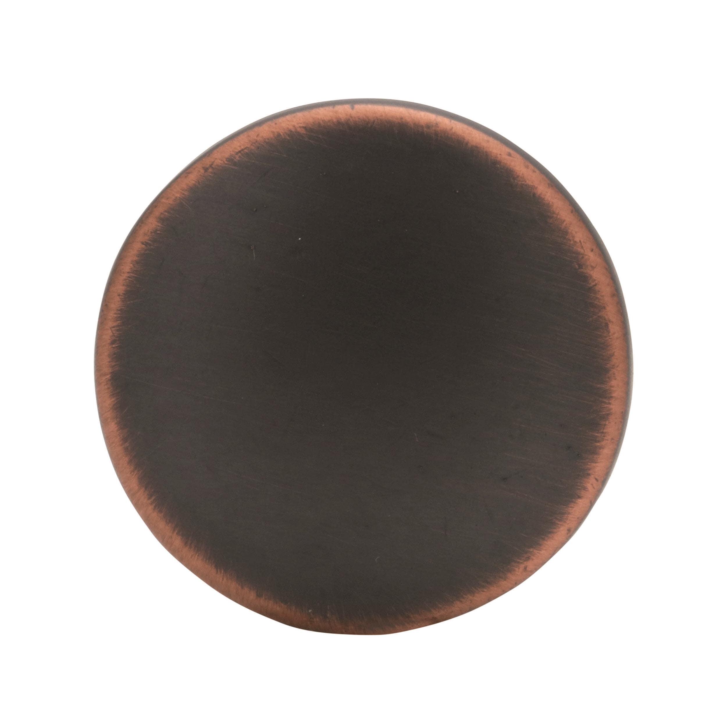 Oil Rubbed Bronze Round Cabinet Knob with Mounting Hardware