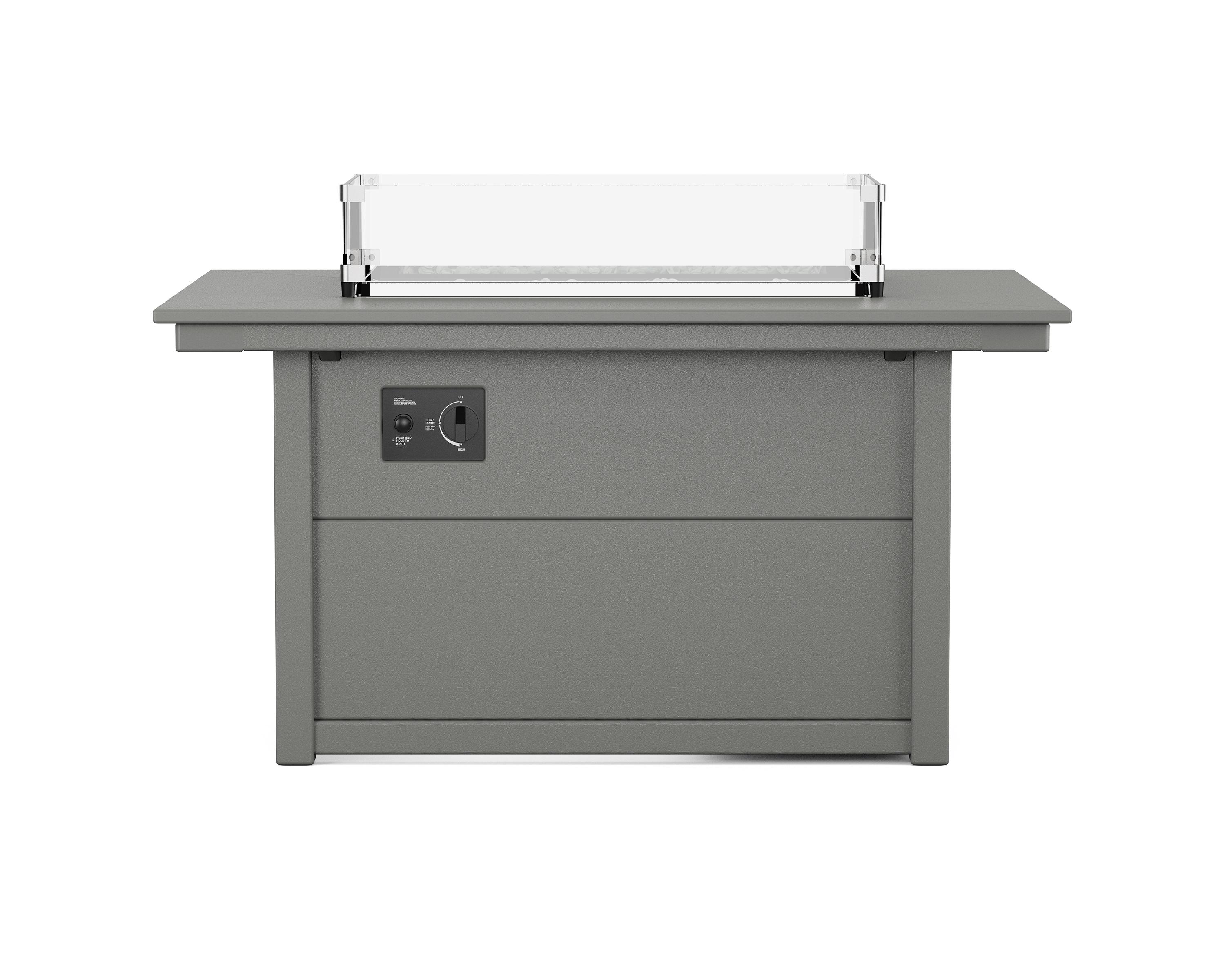 24'' H x 33.63'' W Polyresin Outdoor Fire Pit Table with Lid
