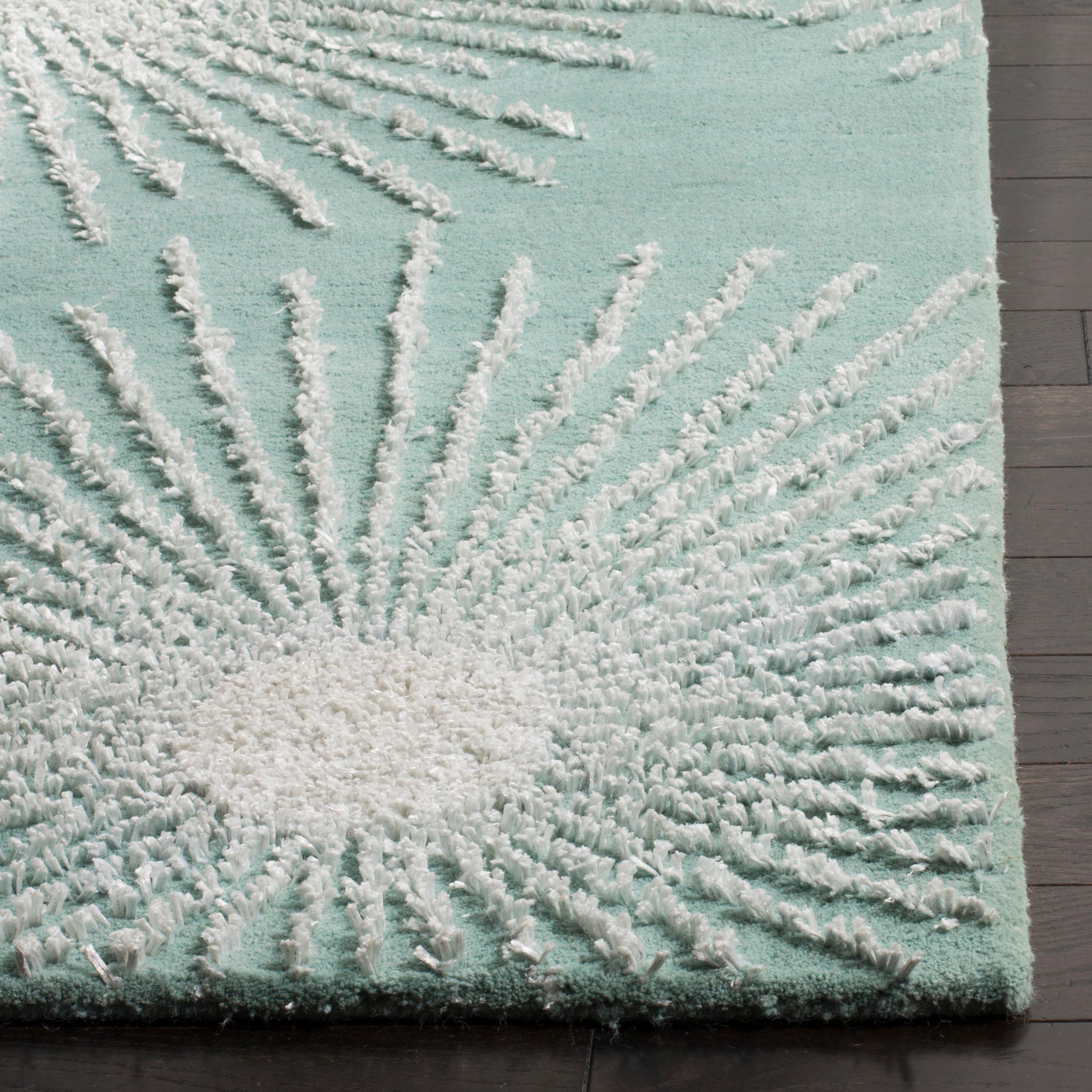 Soho SOH712 Hand Tufted Indoor Area Rug - Light Teal/Multi - 6'x9' - Safavieh.