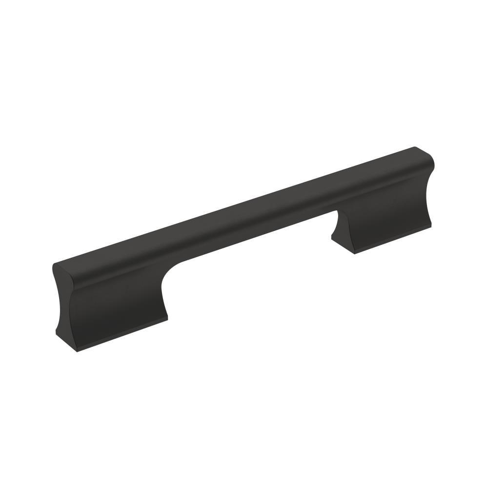 Amerock Status 5-1/16 inch (128mm) Center-to-Center Matte Black Cabinet Pull