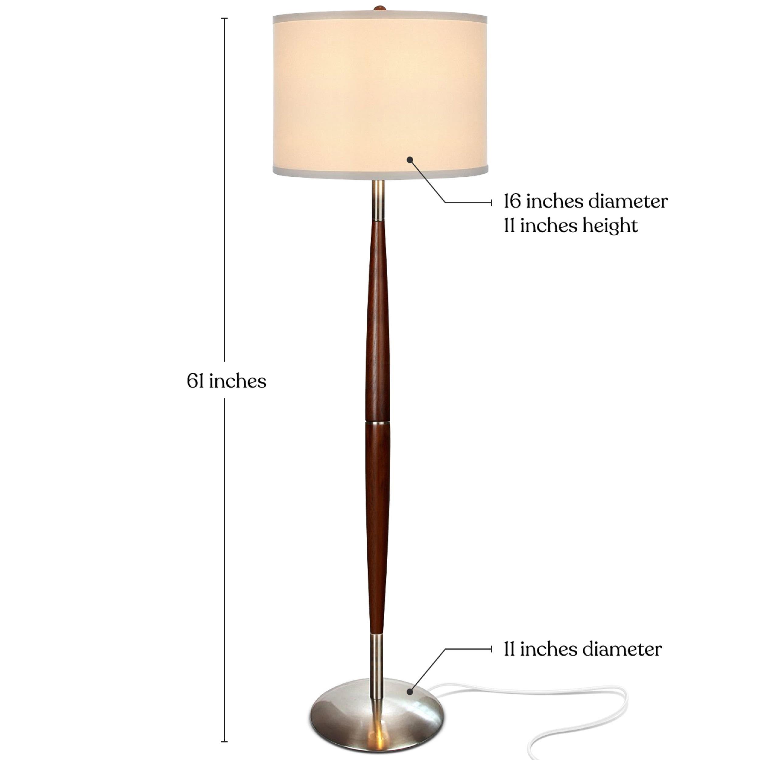 Lucas 61 in. Mid-Century Modern 1-Light LED Energy Efficient Floor Lamp