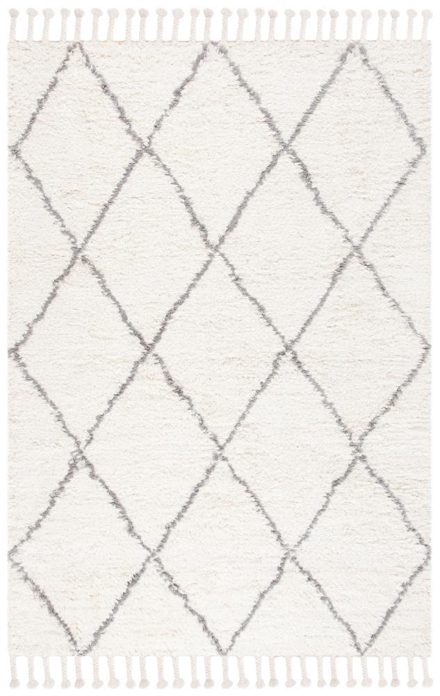 Casablanca CSB951 Hand Tufted Area Rug - Grey/Ivory - 6' X 9' - Safavieh.