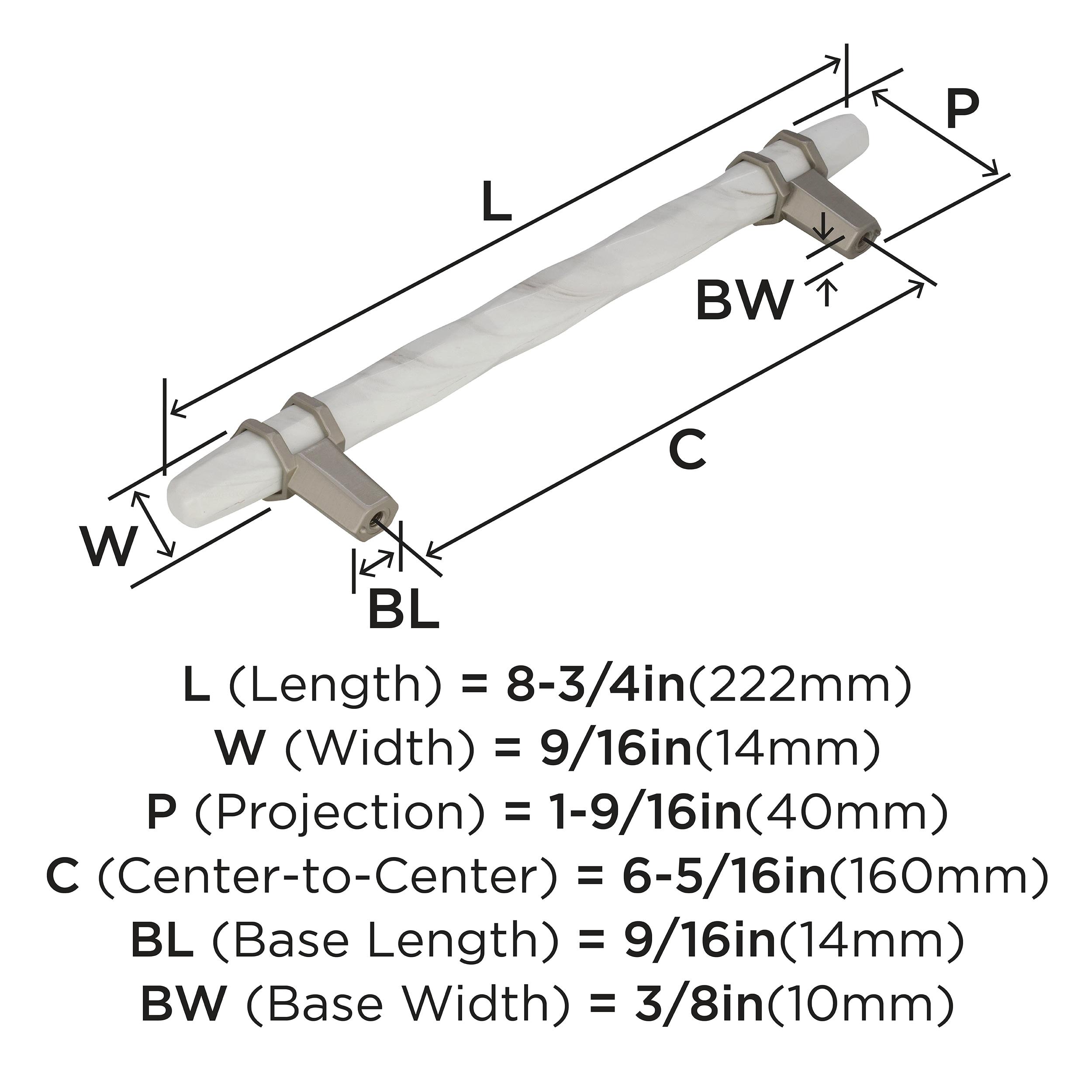 Carrione 6 5/16" Center to Center Bar Pull