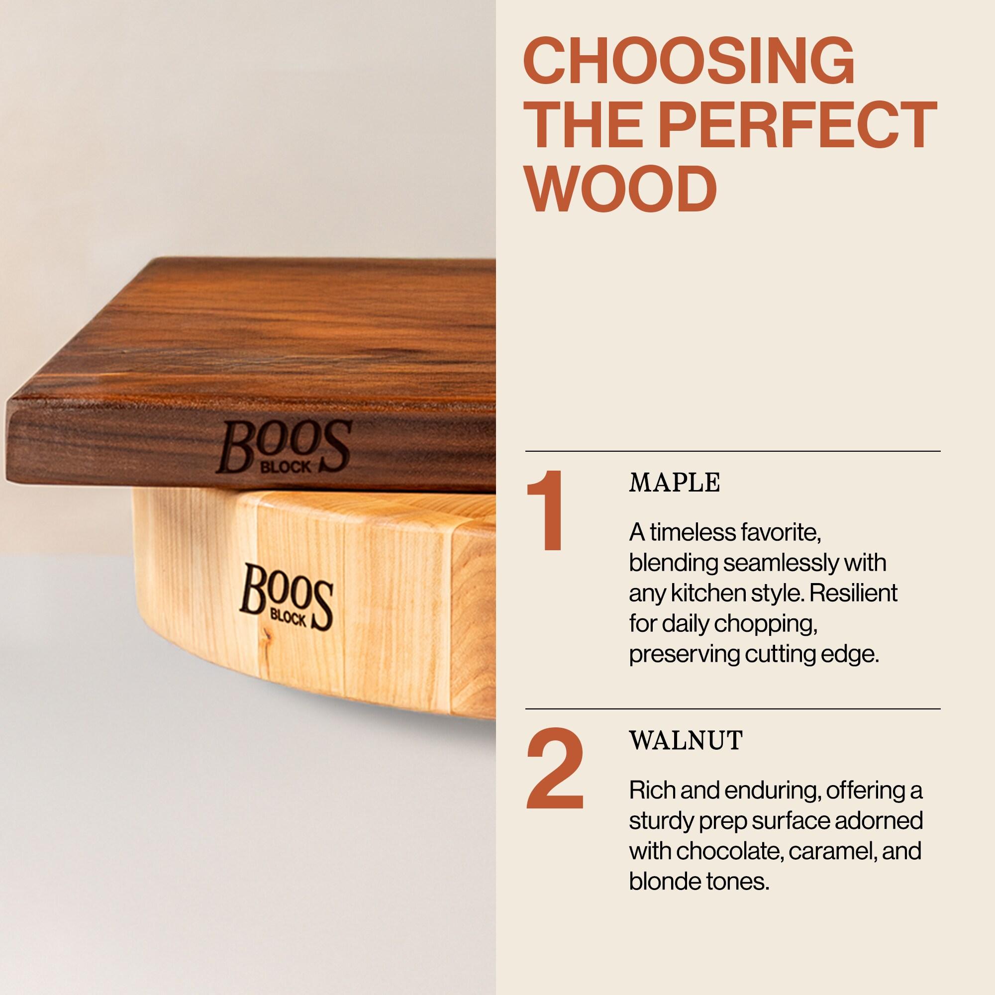 Gift 1.5" Edge Grain Walnut 12" Round Cutting Board with Wood Feet