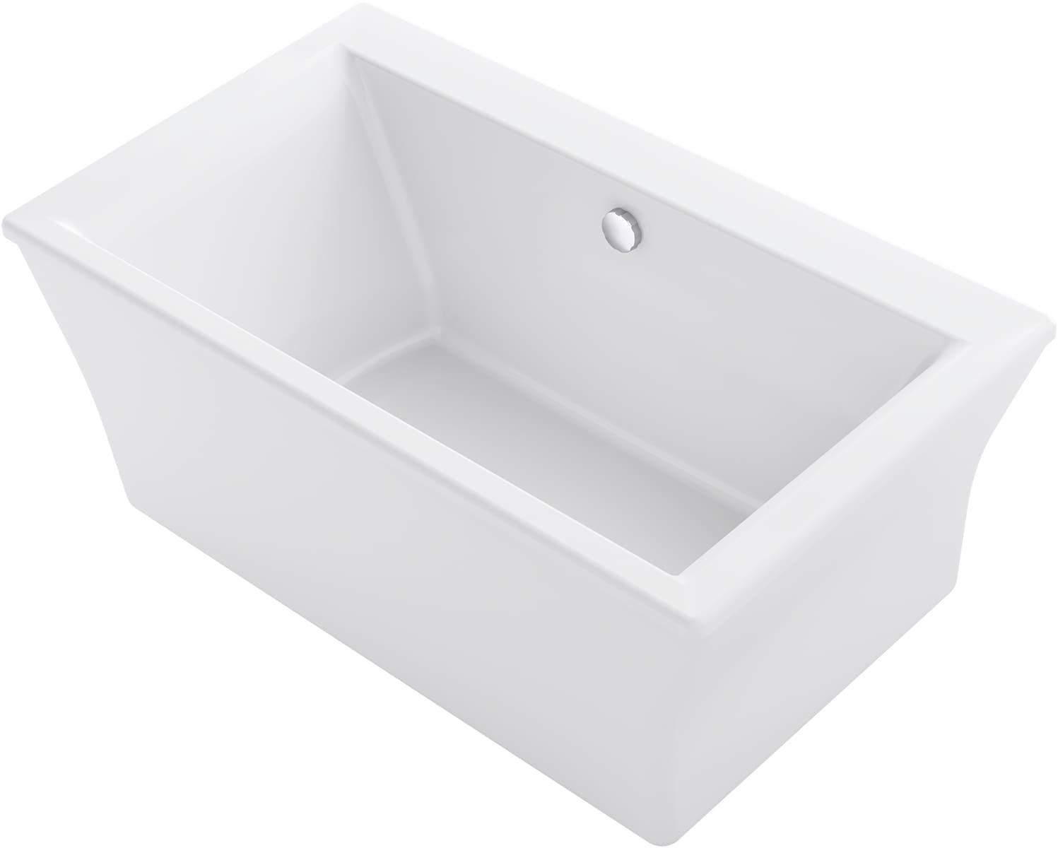 White Acrylic Freestanding Bath with Fluted Shroud