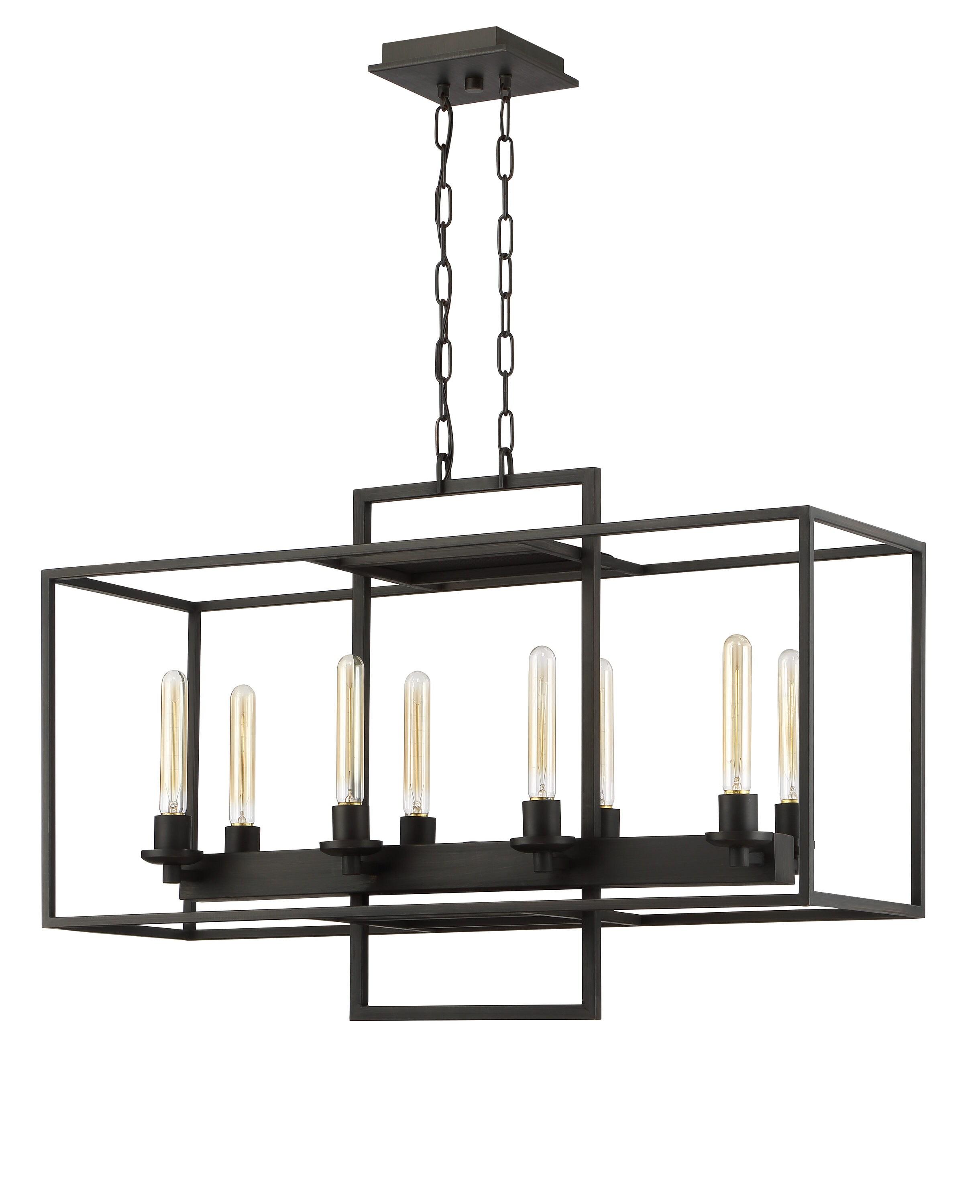Craftmade 41528 Cubic 8 Light 36" Wide Linear Chandelier - Bronze