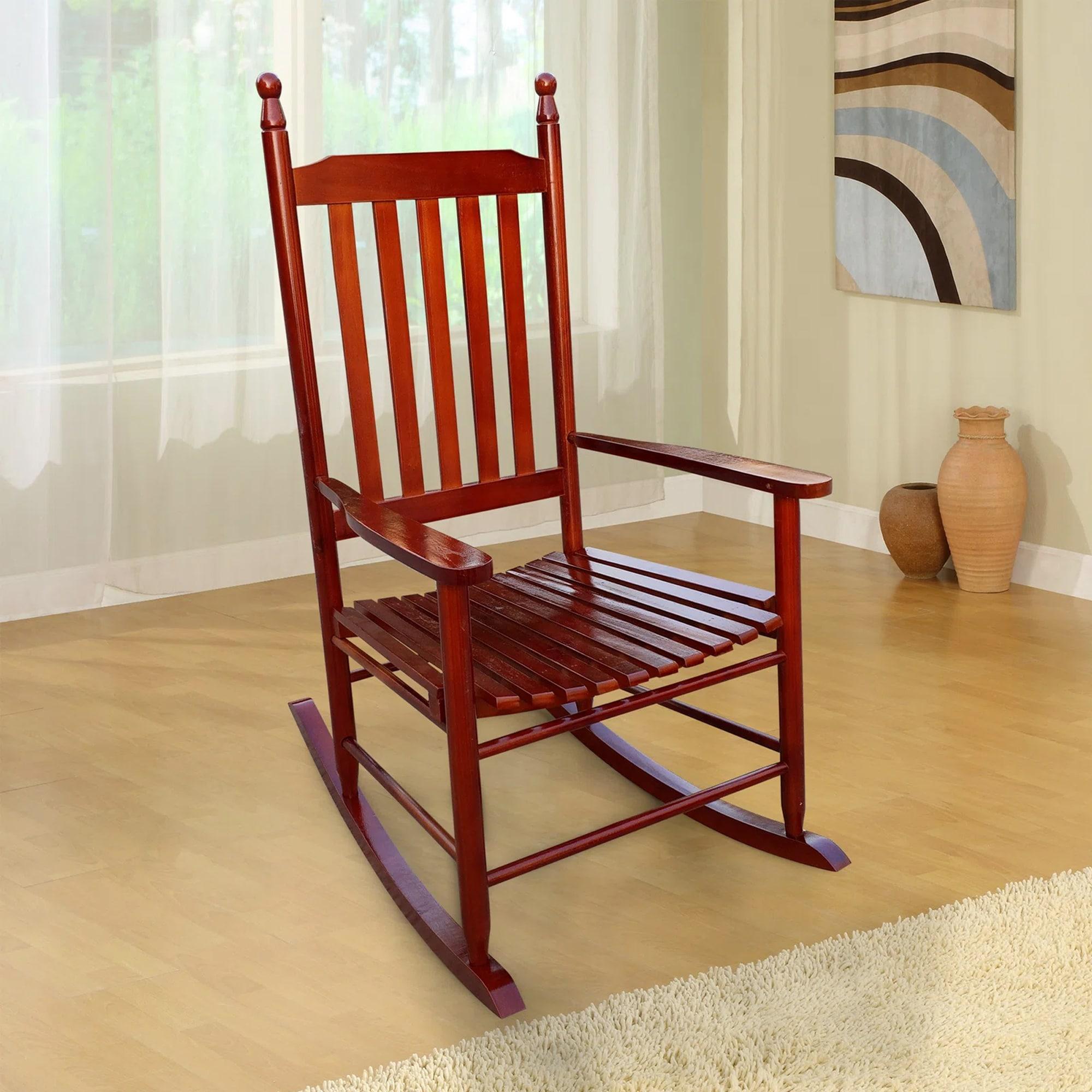 Wooden Porch Rocking Chair Brown