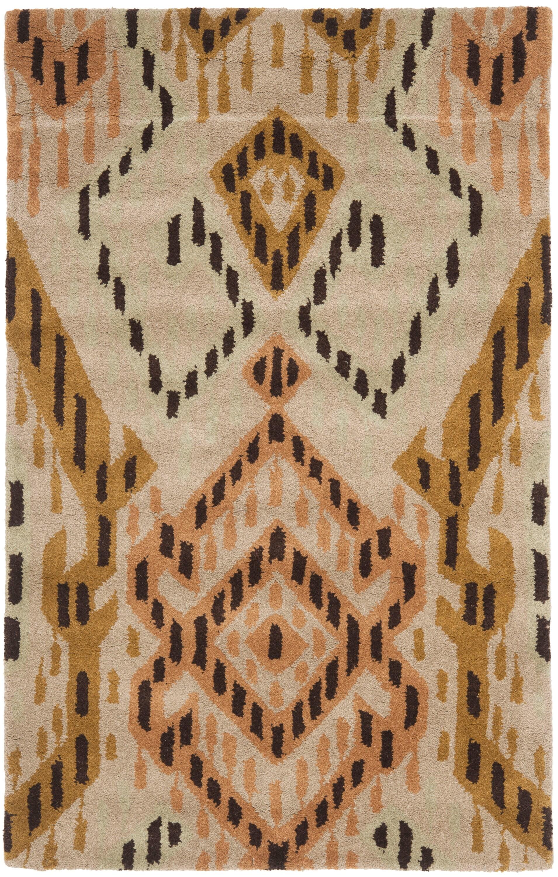 Wyndham WYD373 Hand Tufted Accent Rug - Brown/Ivory - 2'6"x4' - Safavieh.