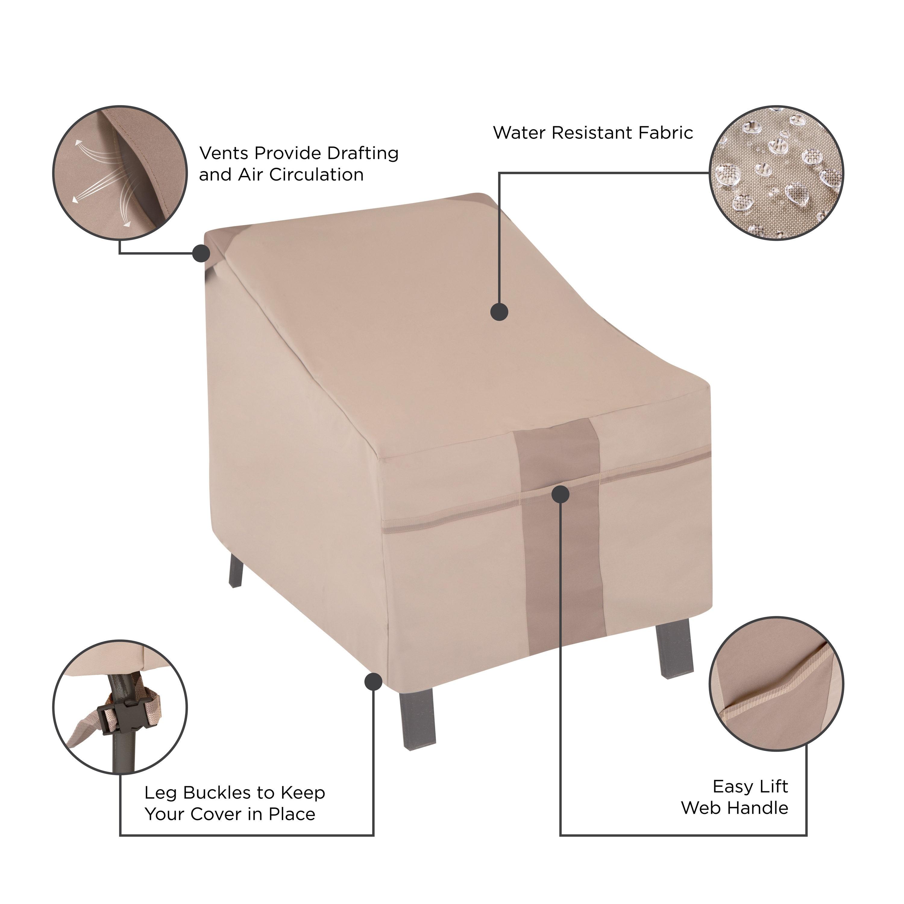 Modern Leisure Monterey Outdoor Patio Lounge Chair Cover, 35"L x 38"W x 31"H, Beige