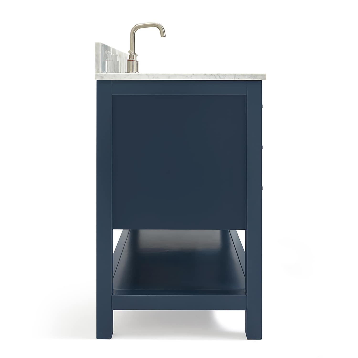 Midnight Blue 49" Single Basin Vanity with Carrara White Top