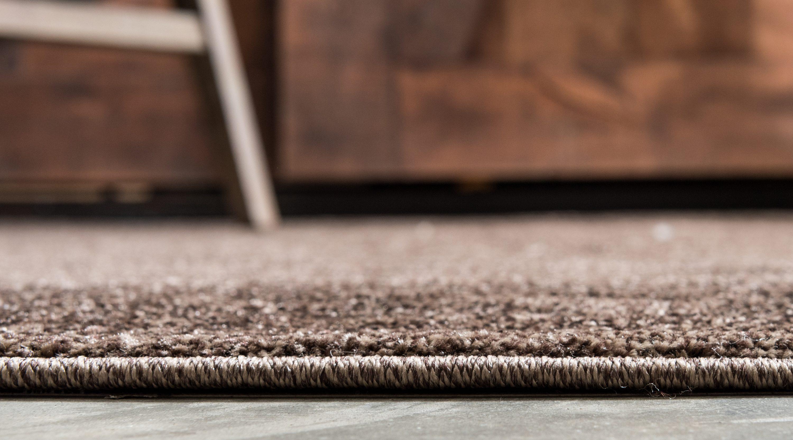 Unique Loom Floral La Jolla 7 x 10 (ft) Loomed Polypropylene Light Brown/Dark Brown Rectangular Indoor Floral/Botanical Area rug