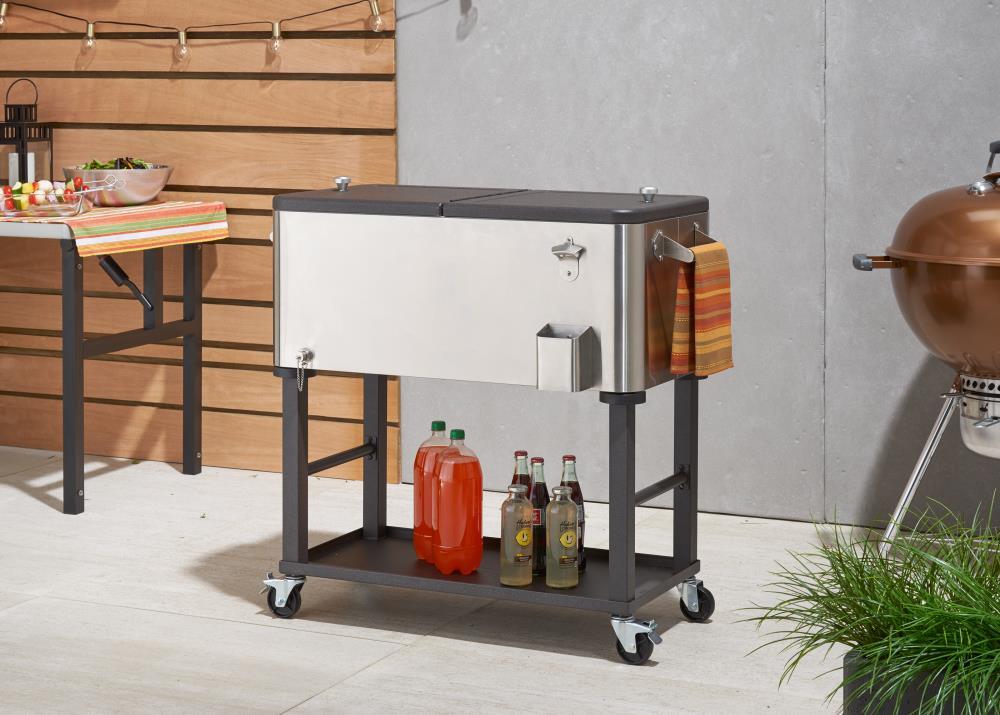 Trinity TRINITY 100 Qt./25 Gal. Stainless Steel Wheeled Cooler w/ Detachable Tub