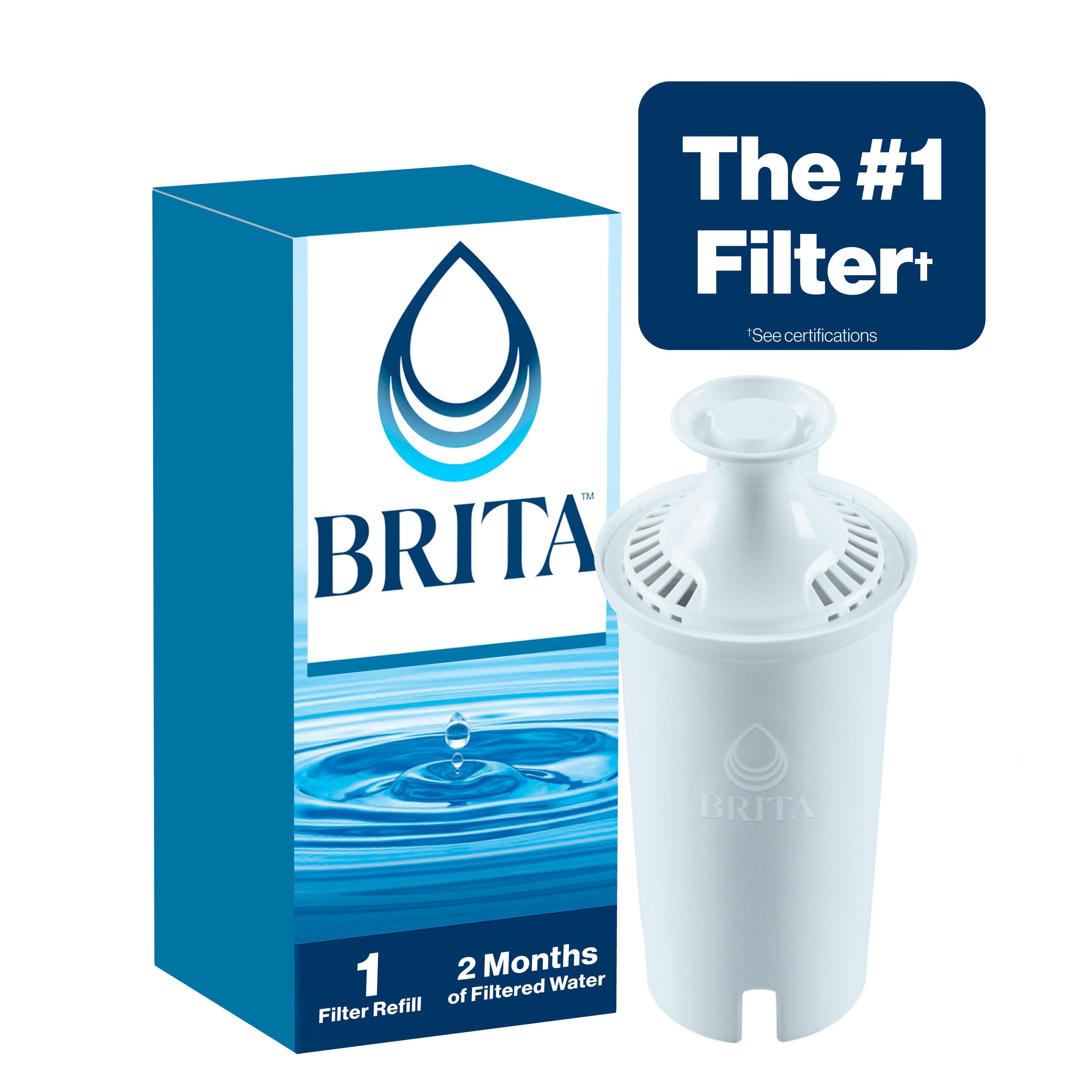 Brita Refillable Product Solutions Advanced Replacement Water Filter for Pitchers: Reduces Odors, Filters Chlorine & Heavy Metals