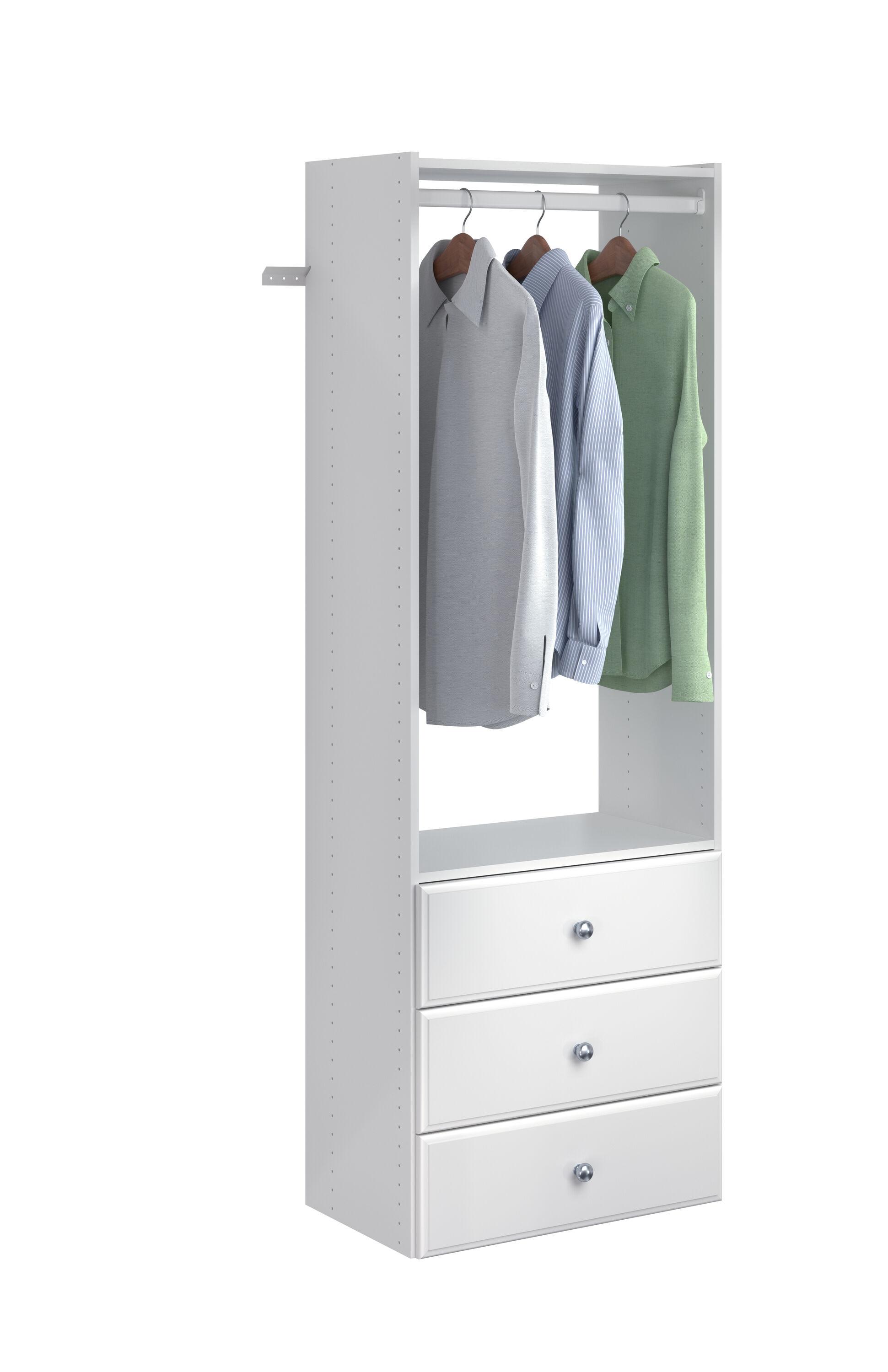 Easy Track Ph32 25-1/8" Wide Elite Closet Organizer System - White