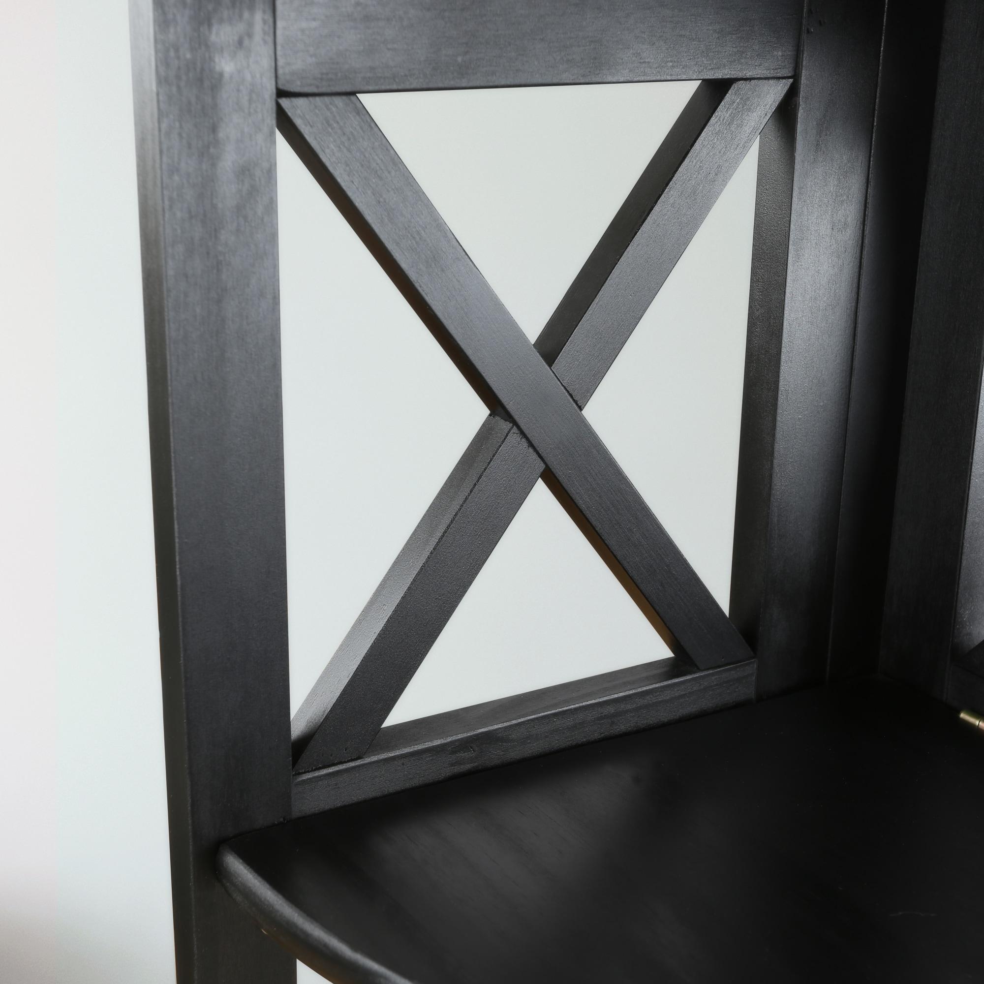 Casual Home Montego 3 Shelf Corner Folding Bookcase with Mantel Top