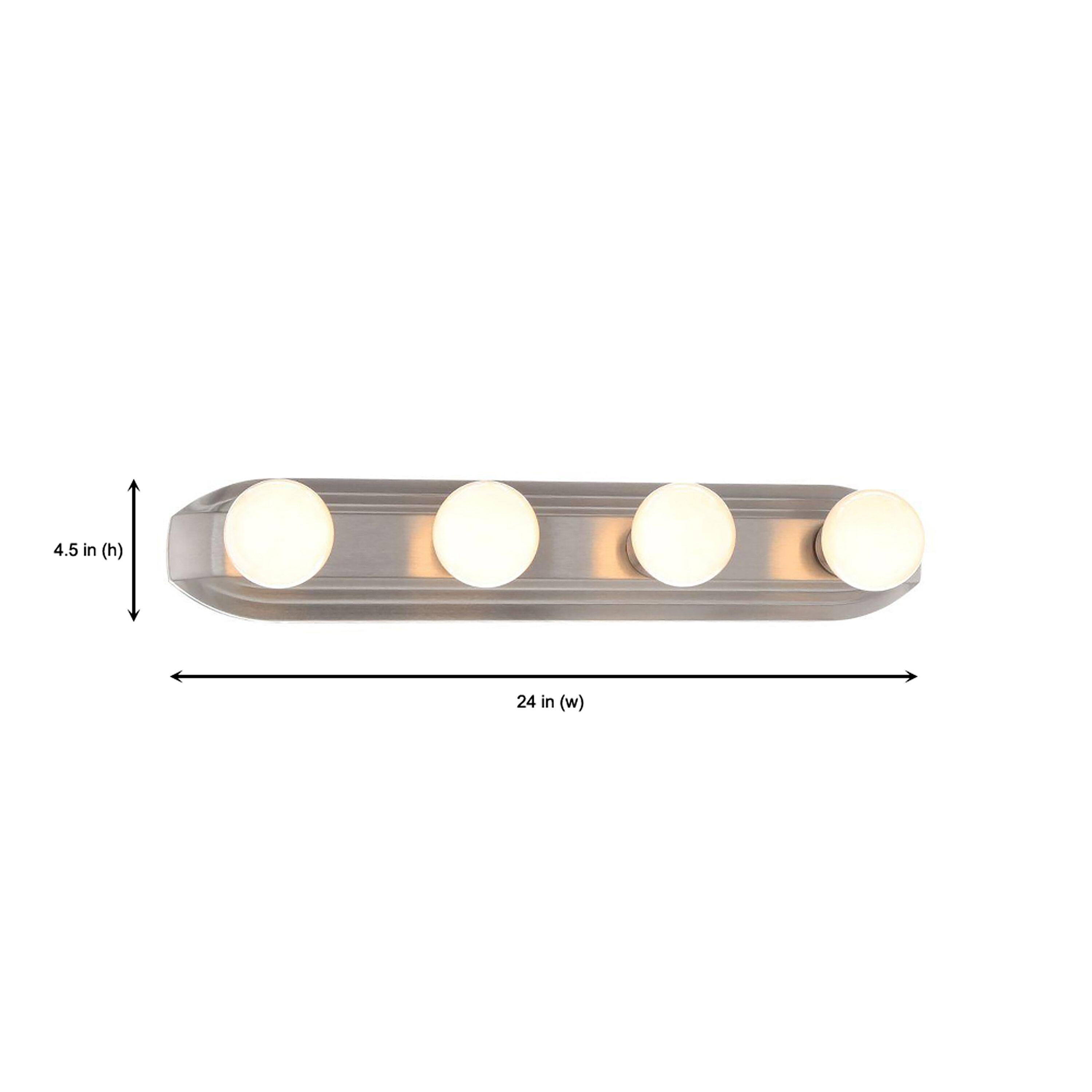 Brushed Nickel 24" 4-Light Modern Vanity Fixture