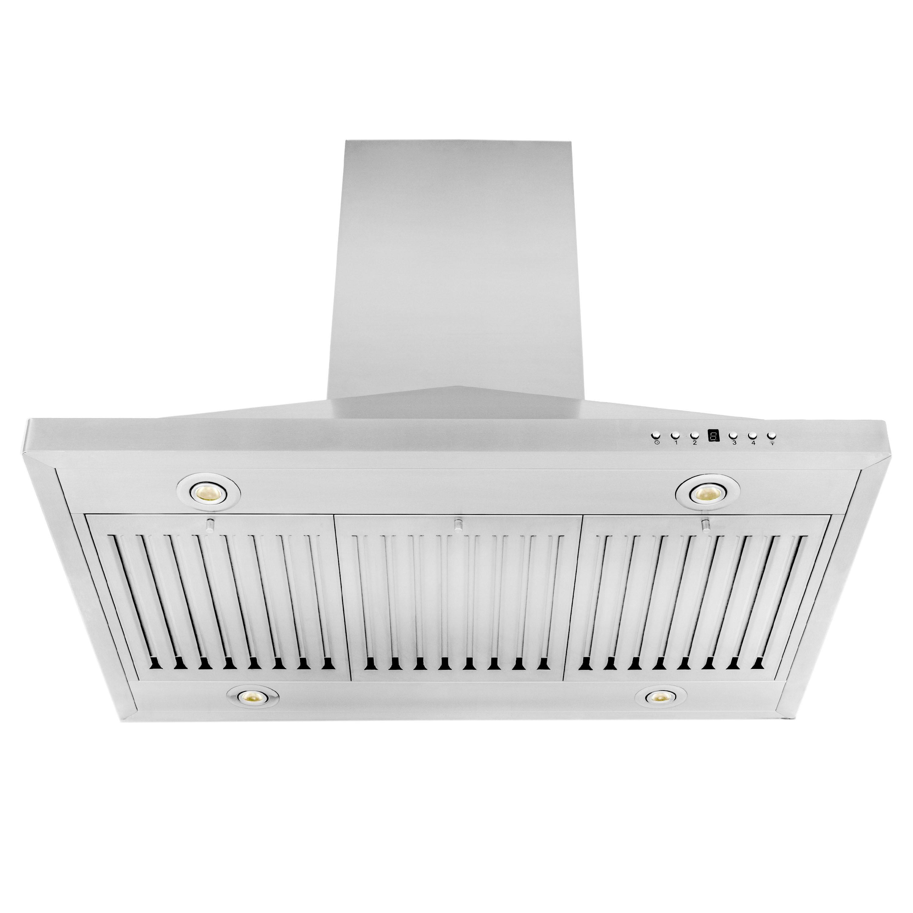 ZLINE 30 in. Convertible Vent Isl& Mount Range Hood in Stainless Steel & Glass (GL9i-30)