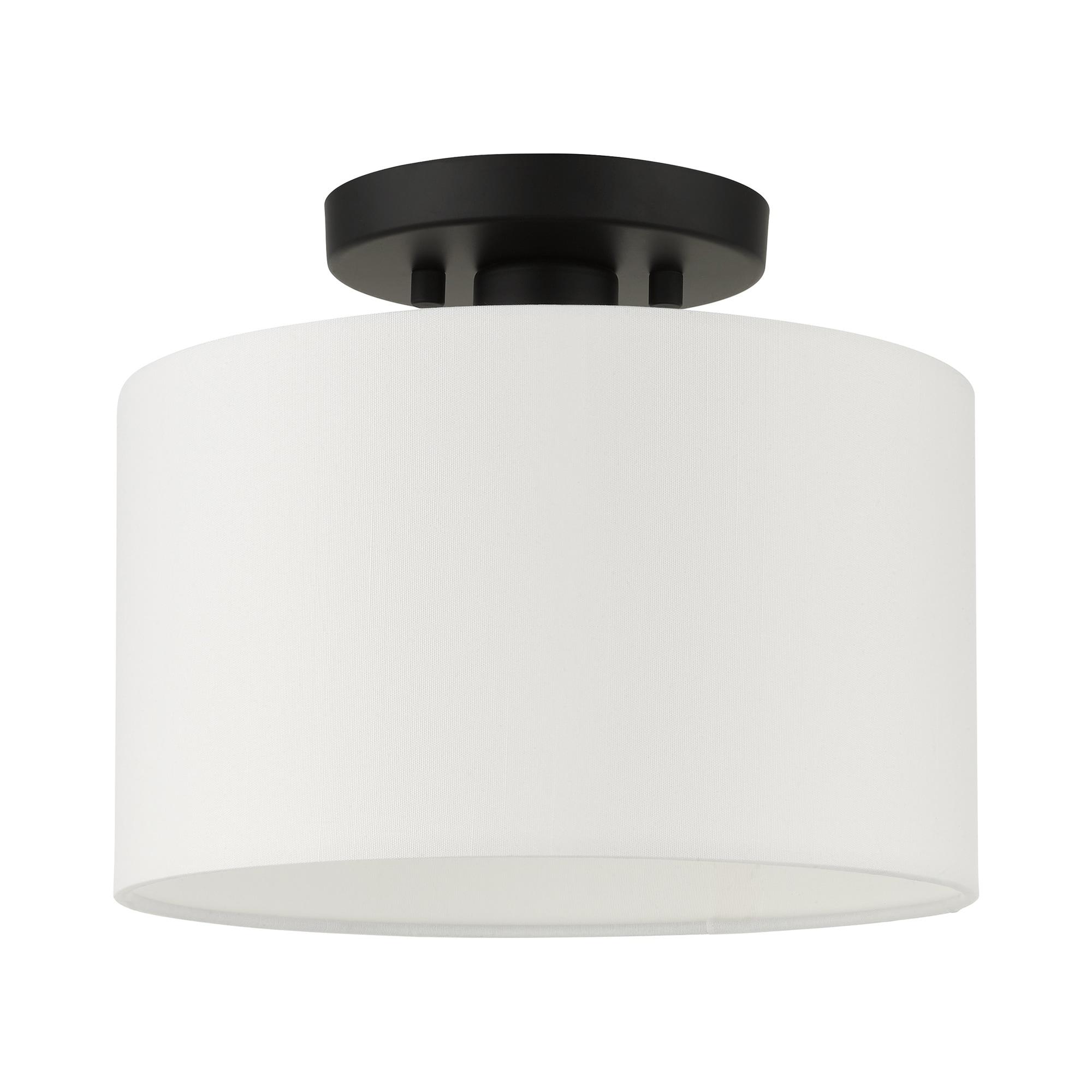 Livex Lighting Clark 1 - Light Semi-Flush Mount in  Black