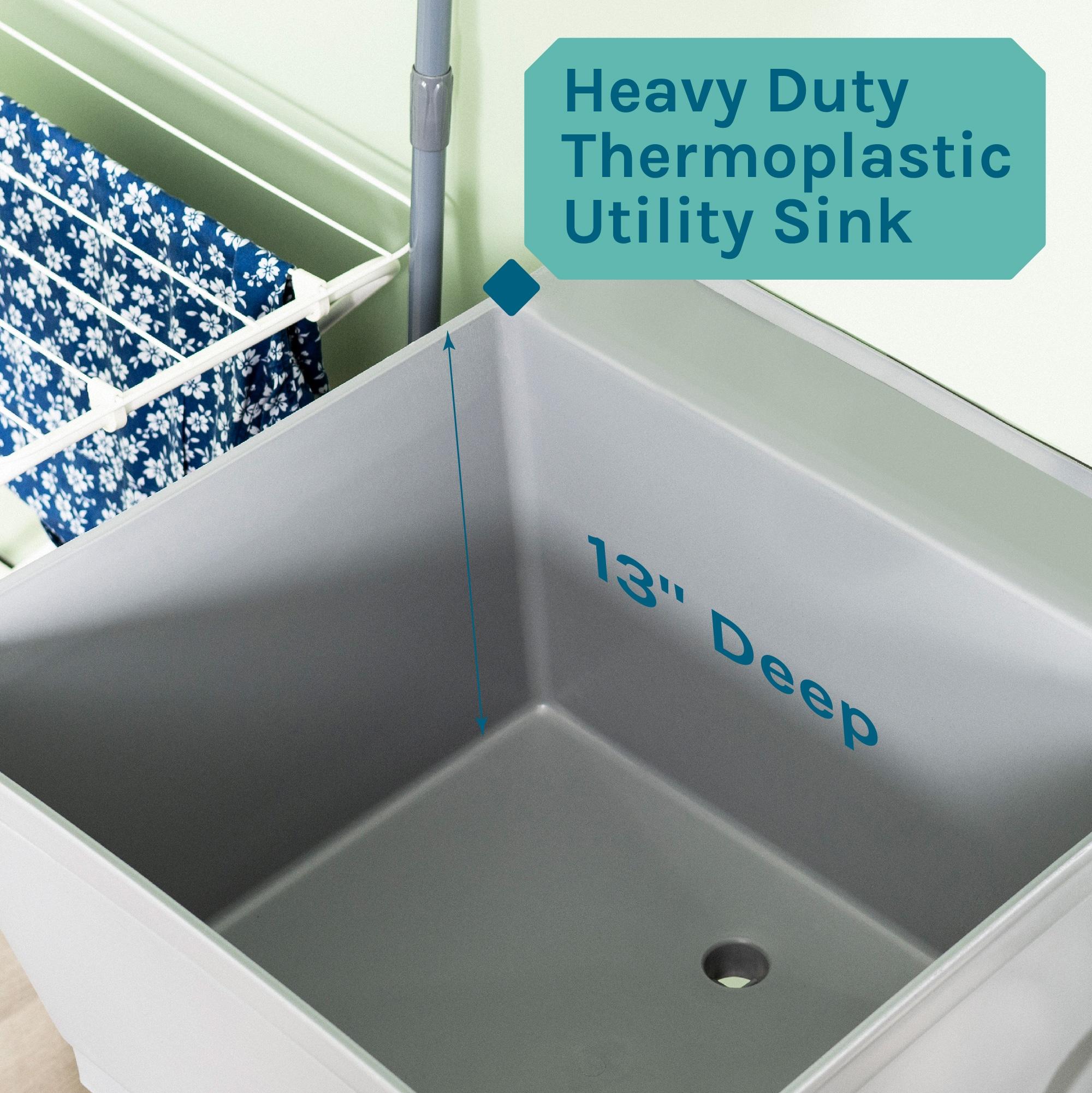 23.5'' L x 23.5'' W Free Standing Laundry Sink