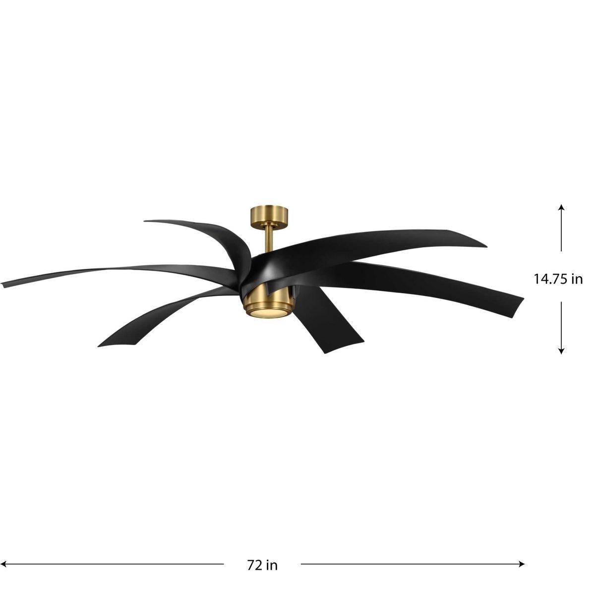 Burniece 72'' Ceiling Fan with LED Lights