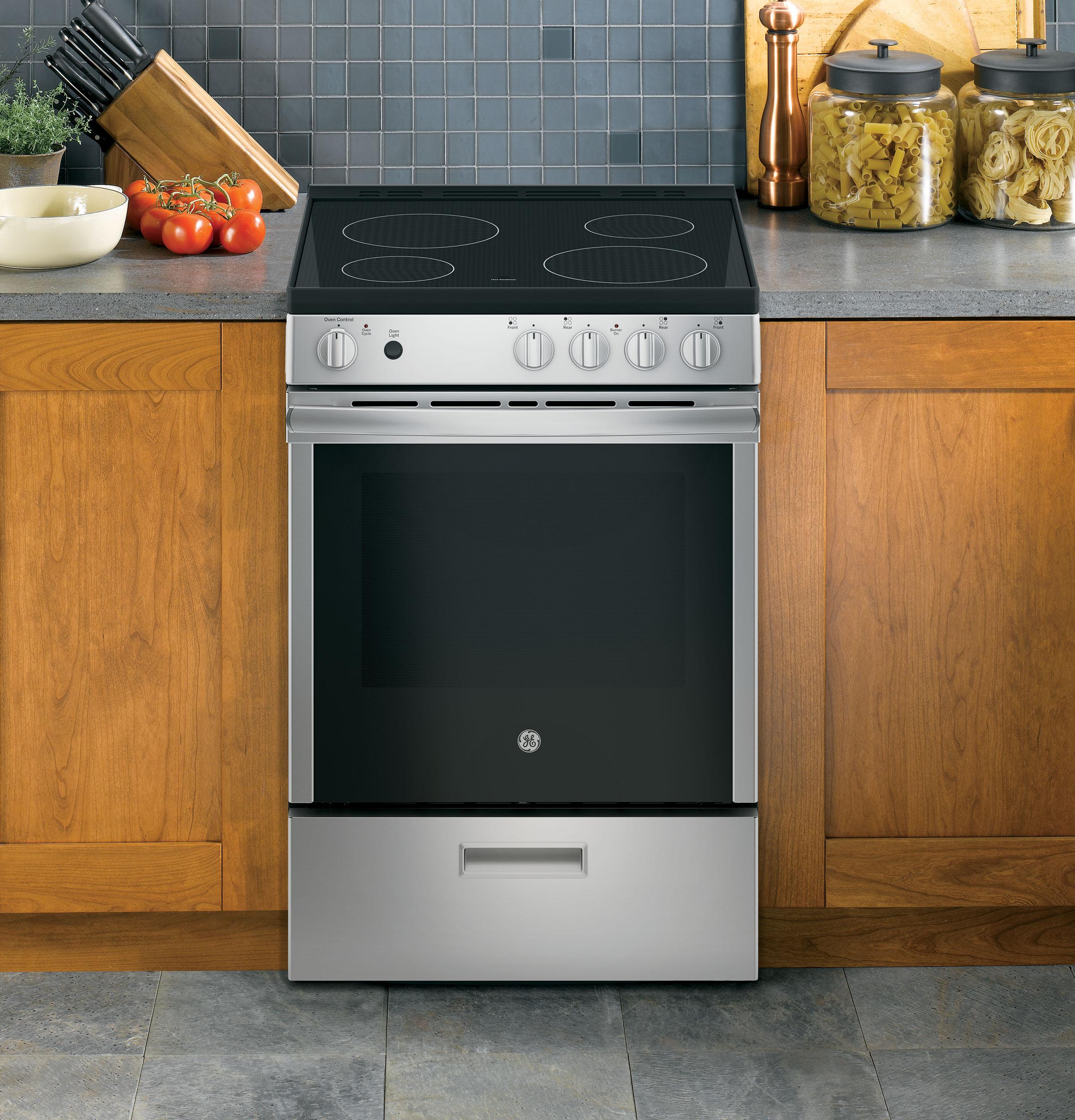 24" 2.9 Cu. Ft. Freestanding Electric Range with Modular Backguard