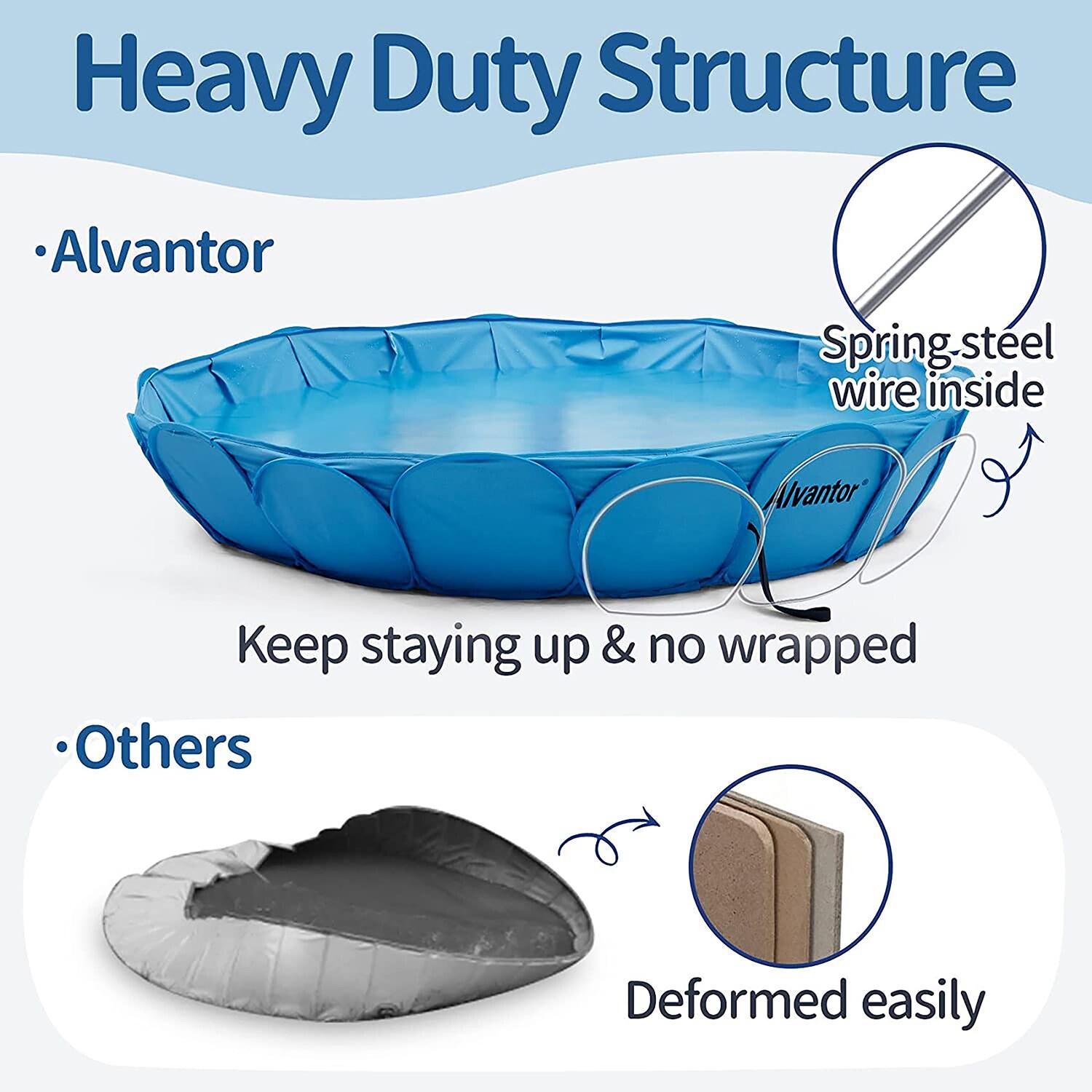 Alvantor Pet Swimming Pool Bathing Tub Portable XL