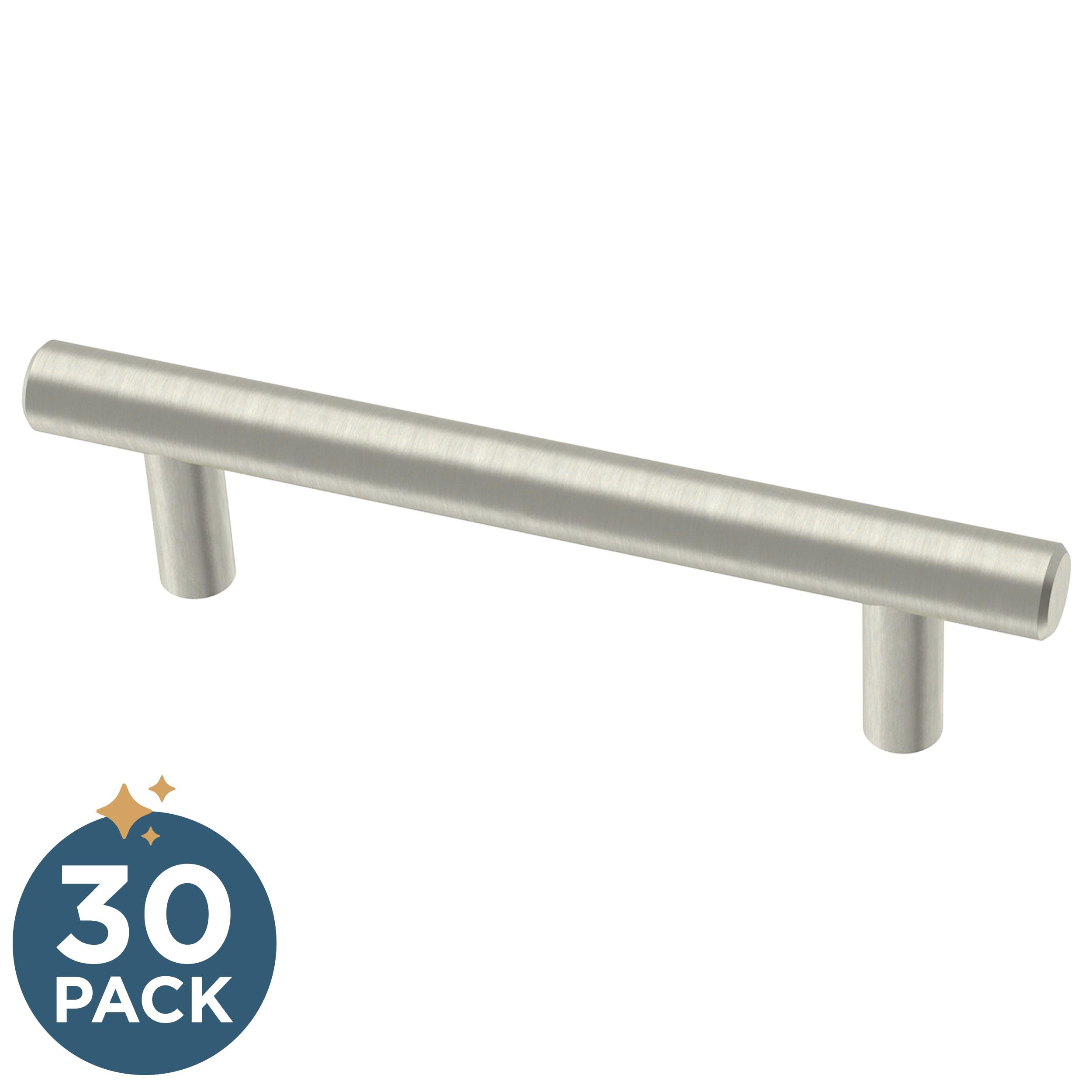 Brushed Stainless Steel Modern Bar Cabinet Pulls