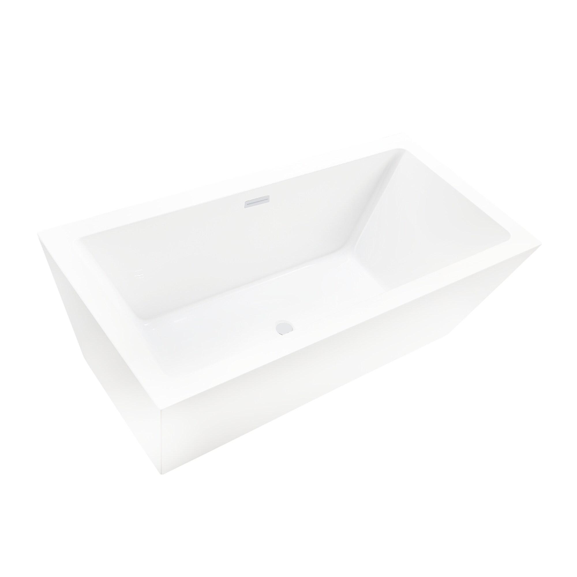 Orion 59'' x 30'' Freestanding Soaking Acrylic Bathtub