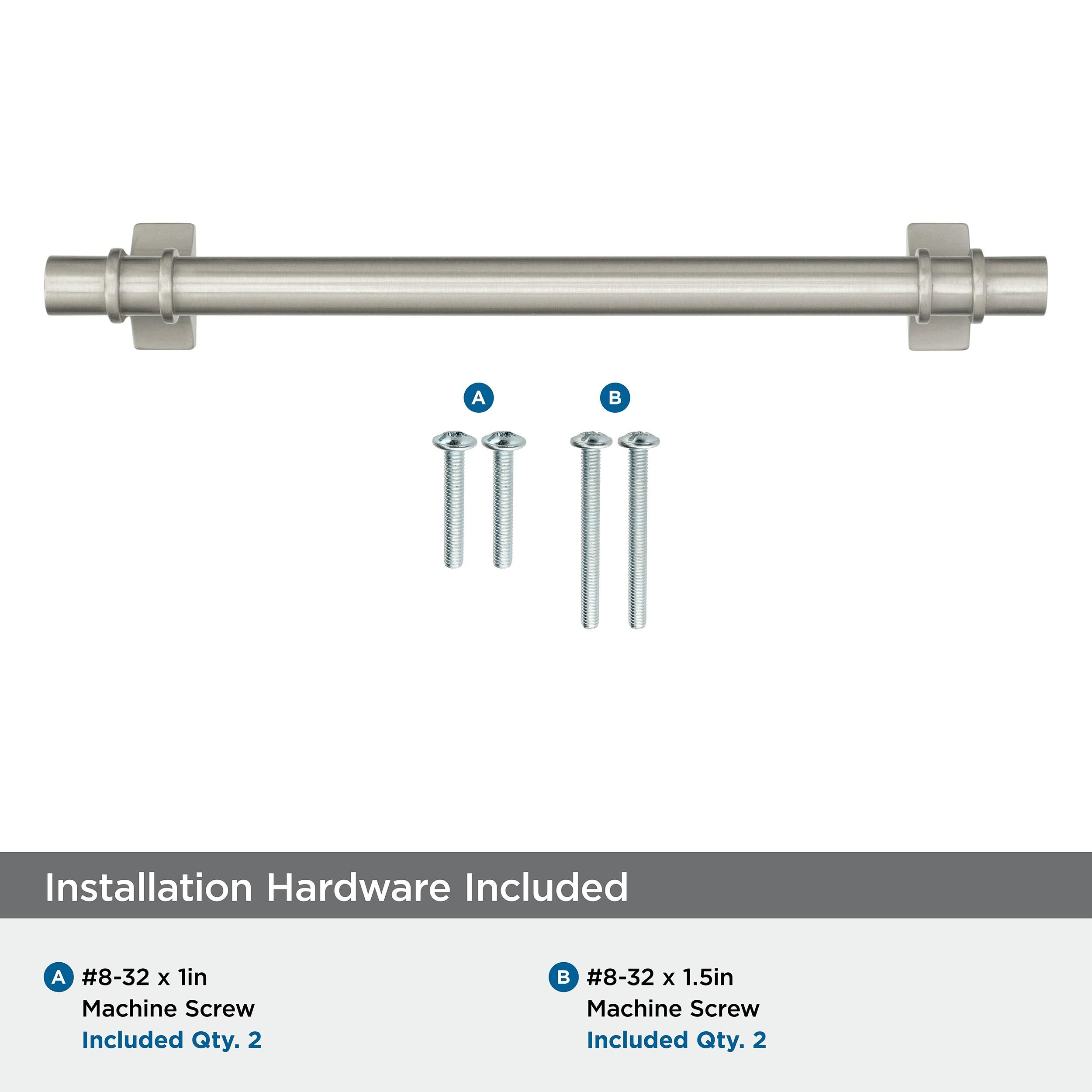 Amerock Davenport 6-5/16 inch (160mm) Center-to-Center Satin Nickel Cabinet Pull