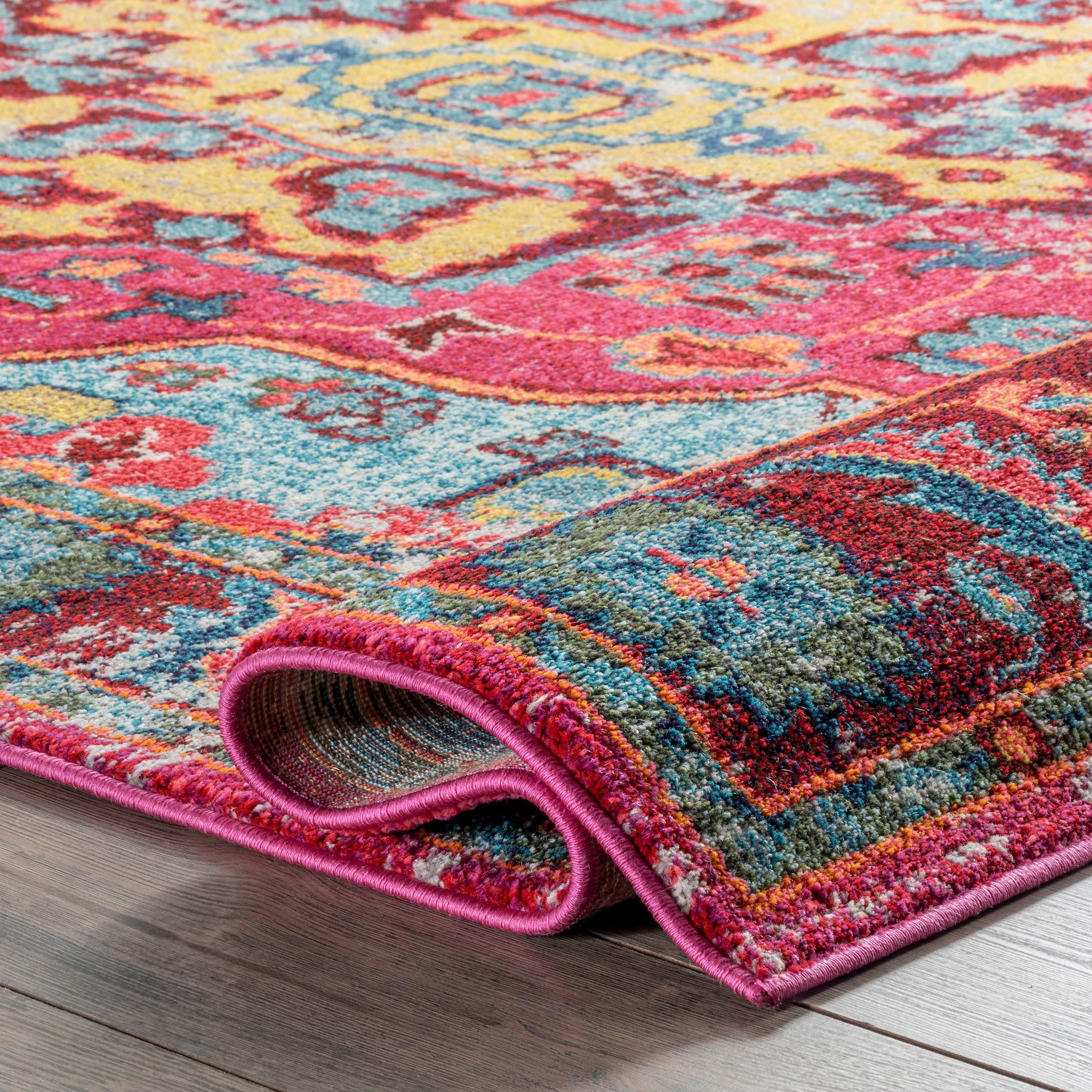 10'x14' Vintage Corbett Area Rug Silver - nuLOOM: Traditional Medallion, Low Pile, Machine Made, Indoor Use