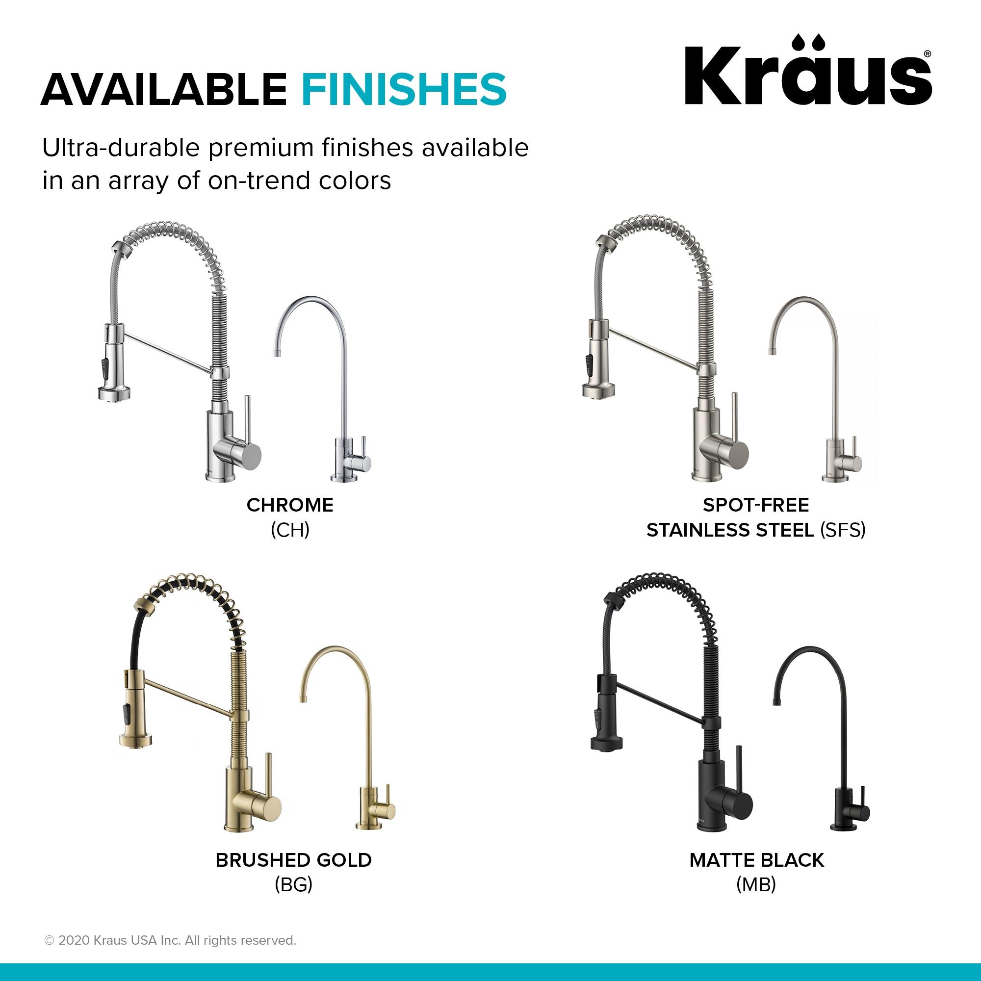KRAUS Bolden Commercial Style 2-Function Single Handle Pull Down Kitchen Faucet