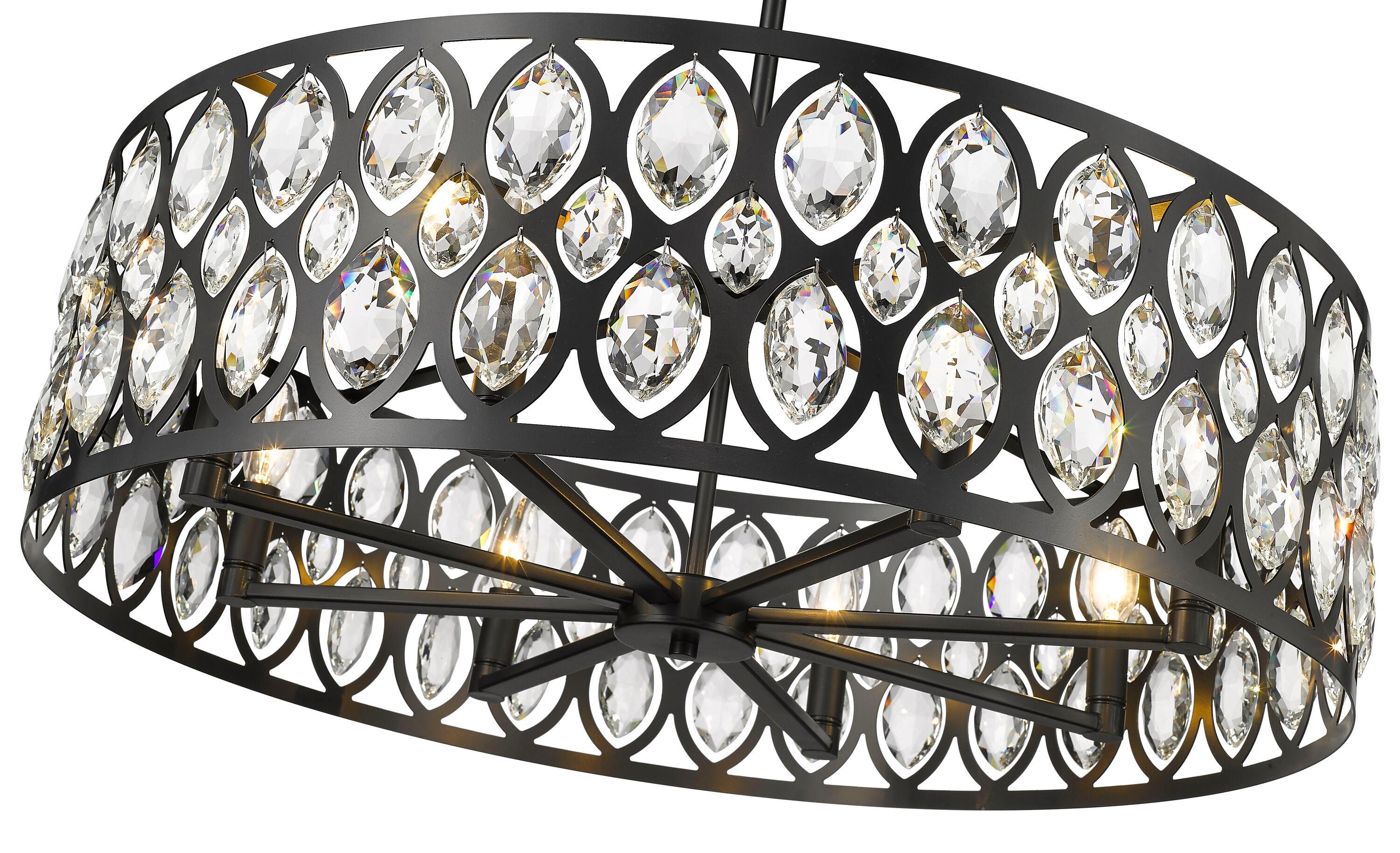 Z-Lite Dealey 8 - Light Chandelier in  Matte Black