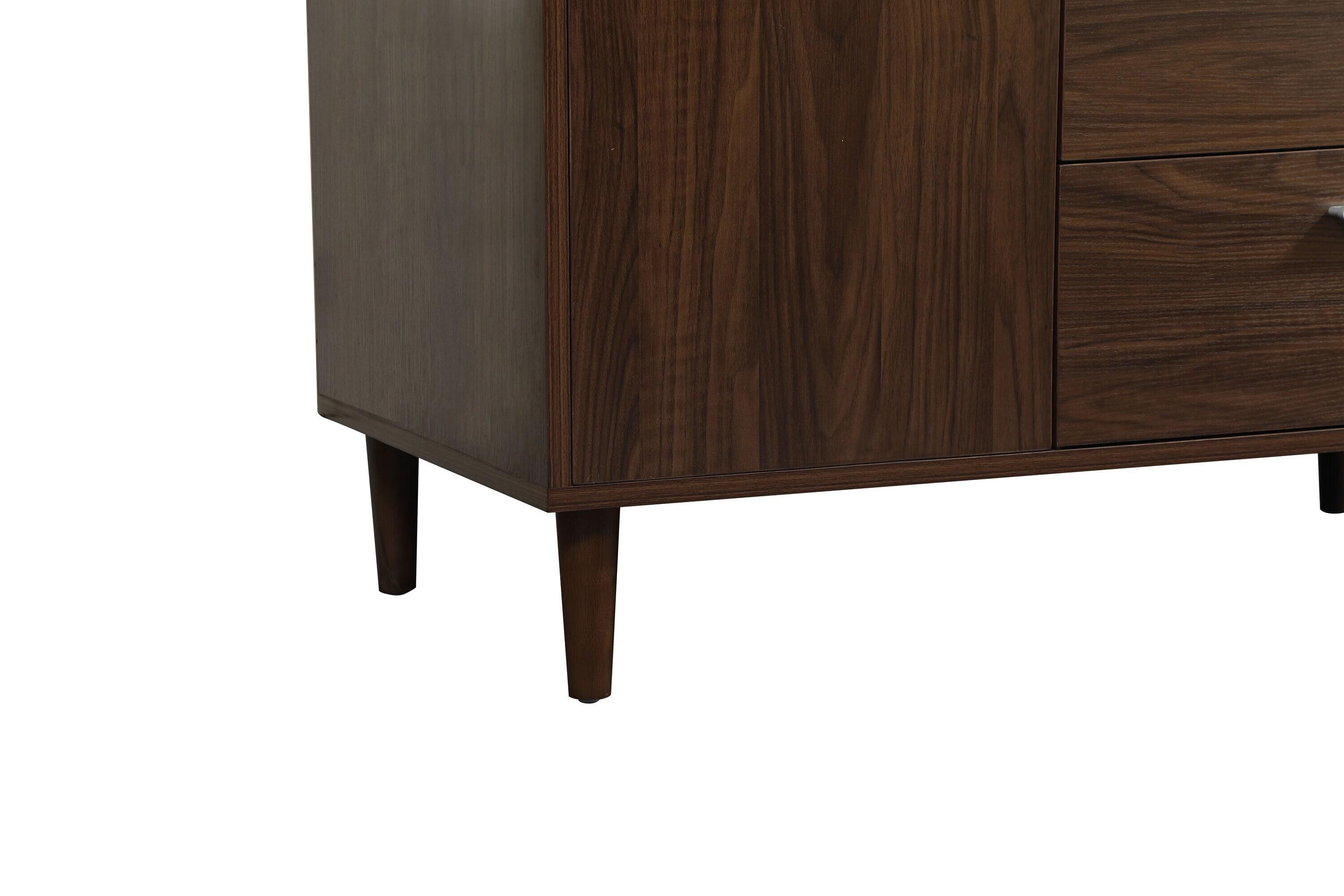 Burroughs 42'' Single Bathroom Vanity with Engineered Marble Top