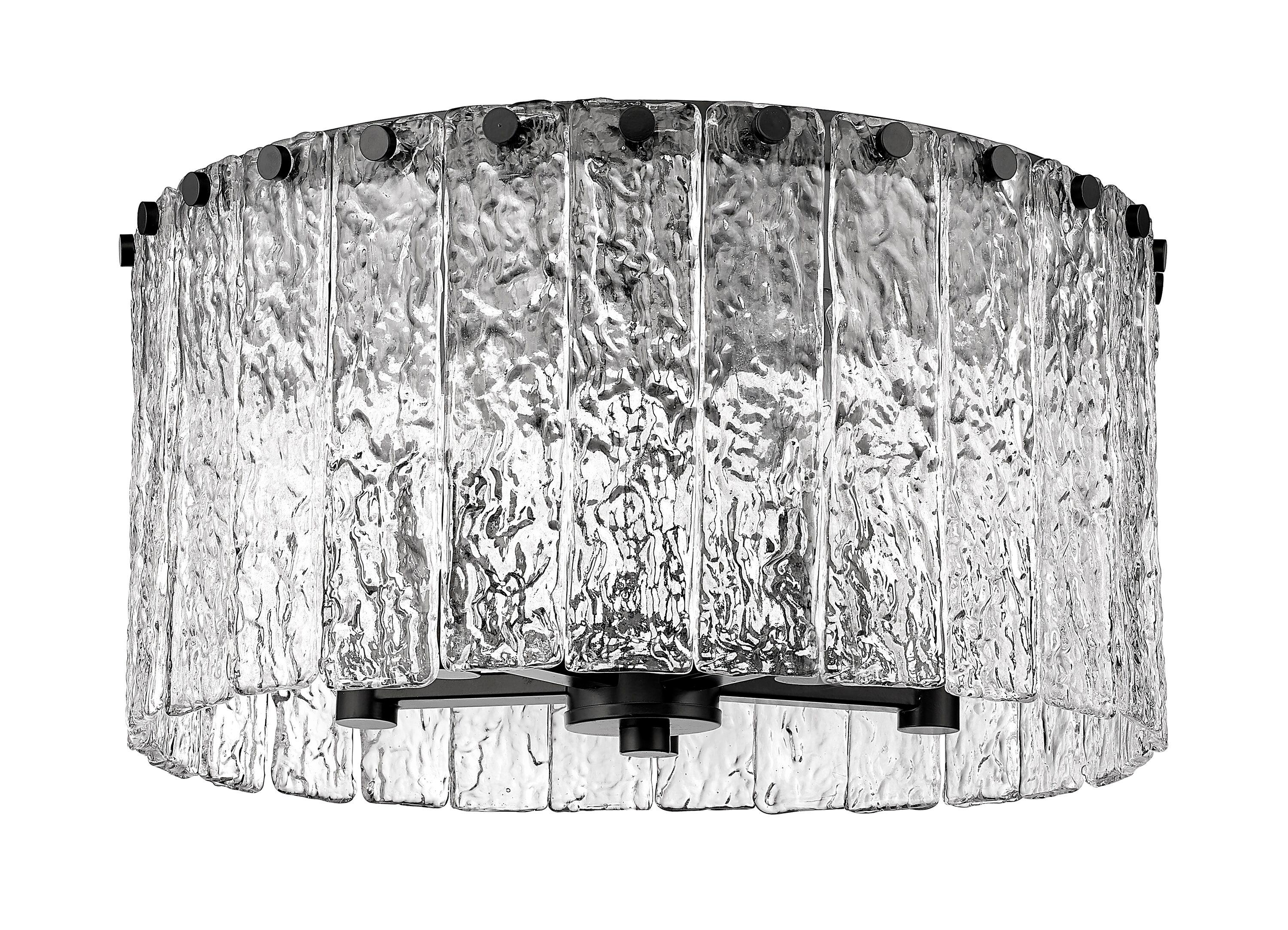 Z-Lite Glacier 5 - Light Flush Mount in  Matte Black