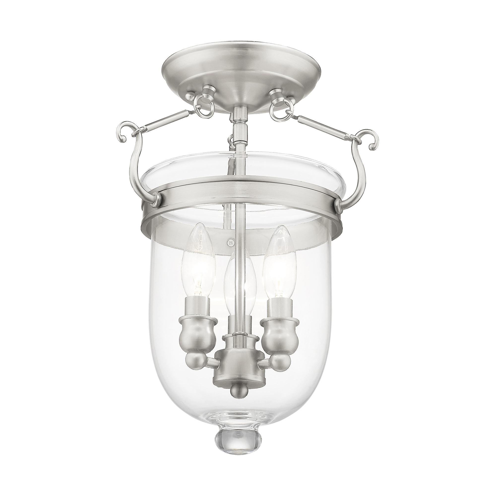 Livex Lighting Jefferson 3 - Light Flush Mount in  Brushed Nickel