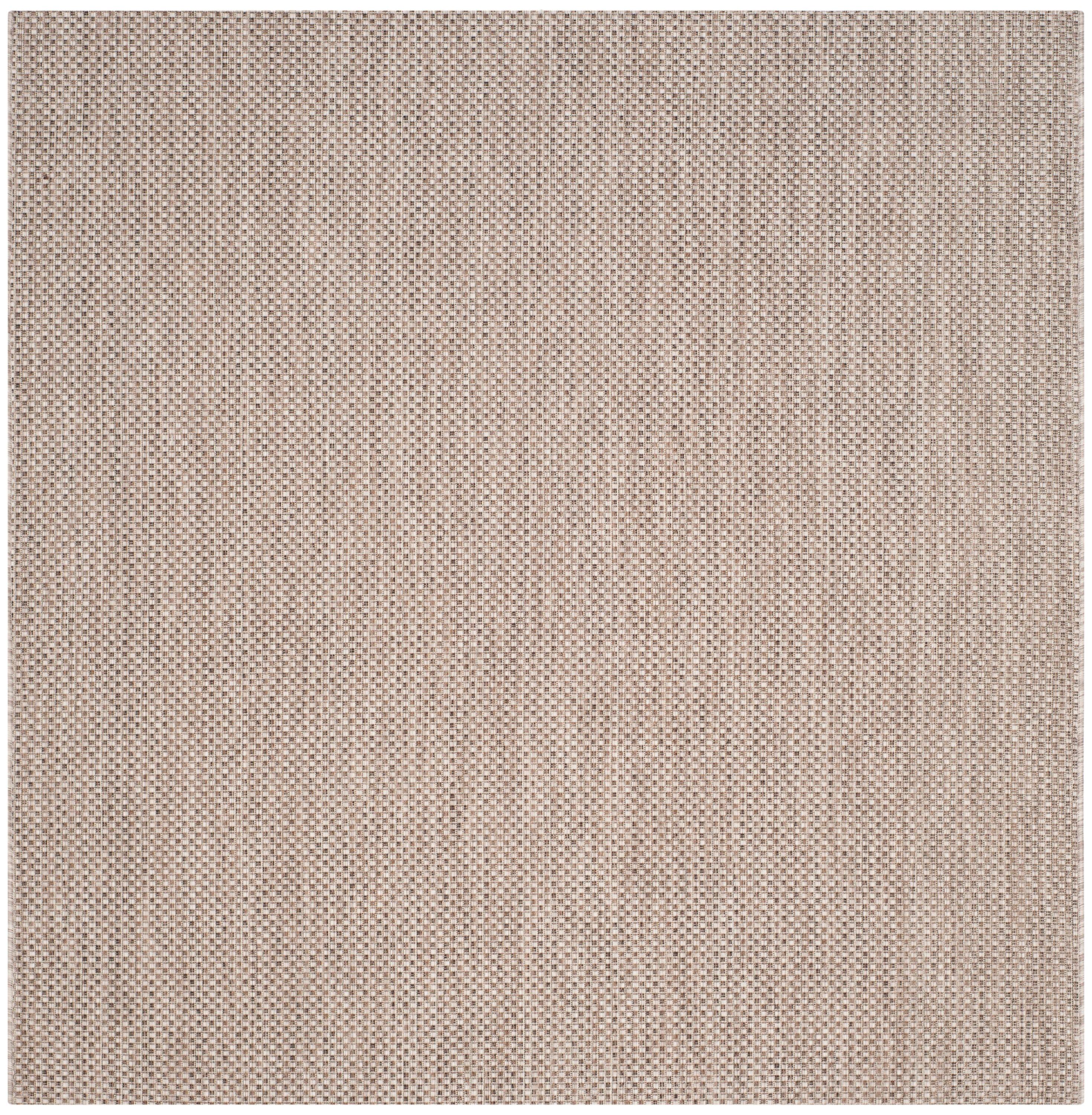 Courtyard CY8521 Power Loomed Indoor/Outdoor Area Rug - Beige/Brown - 4'x4' - Safavieh.