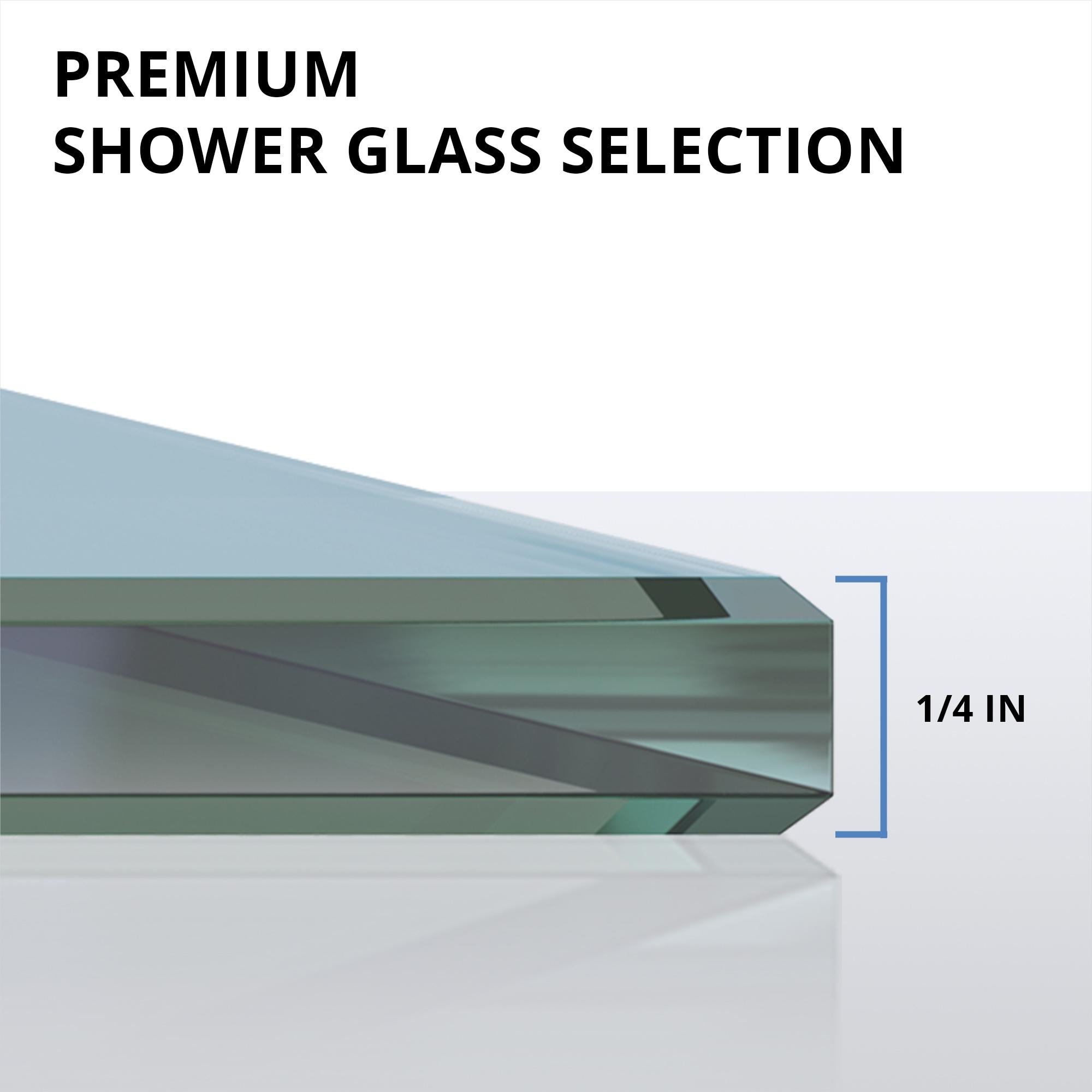 Lumen 36" W x 36" D x 74.75" H Semi-Frameless Square Shower Enclosure with Base Included