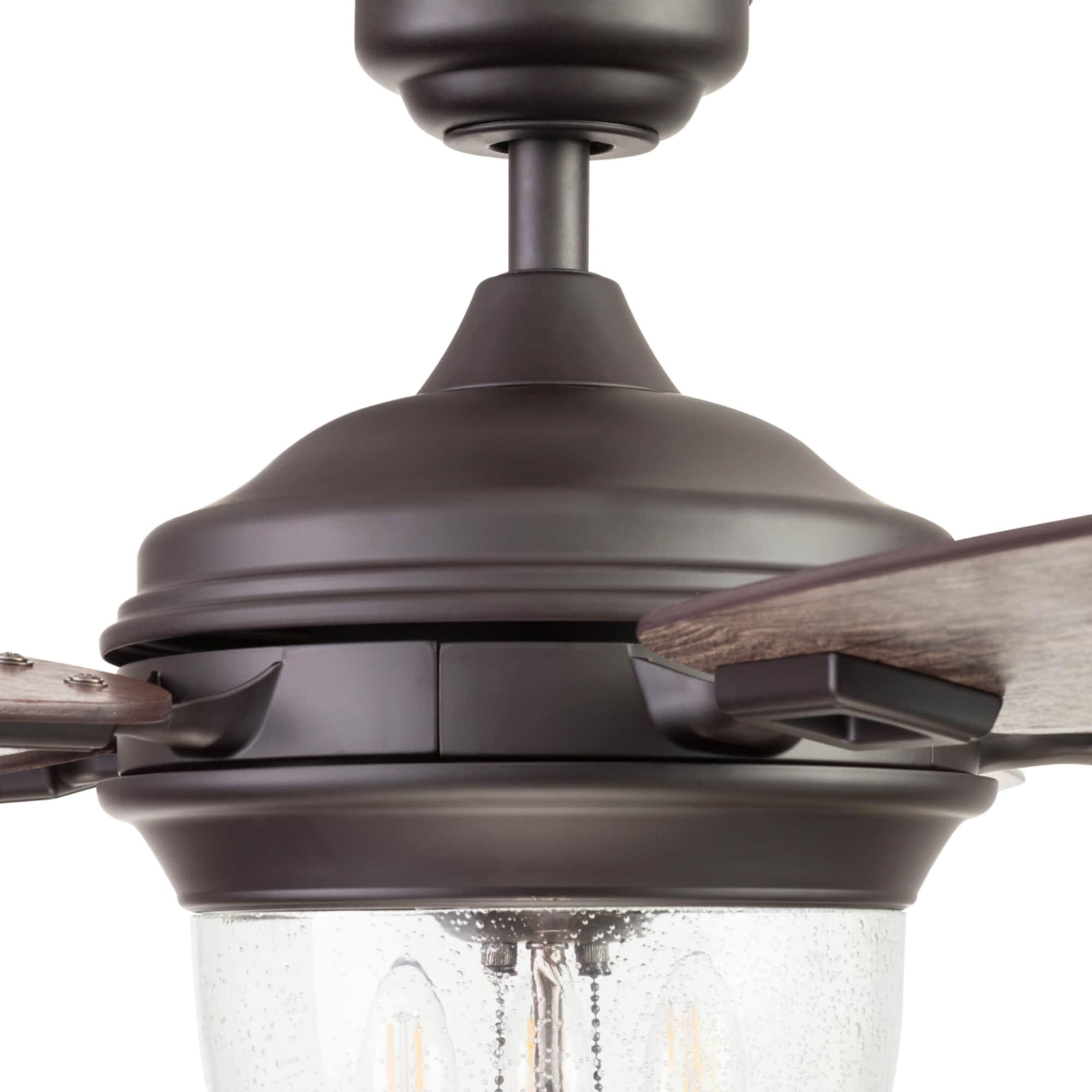 Honeywell Glencrest 52" 5 Blade Damp Rated Ceiling Fan LED Light Kit Included
