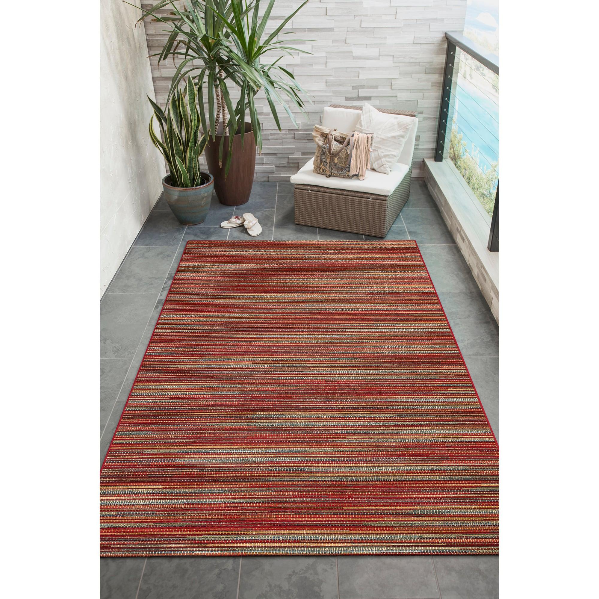 Liora Manne Marina Stripes Indoor/Outdoor Rug Saffron 2'7" x 4'3"