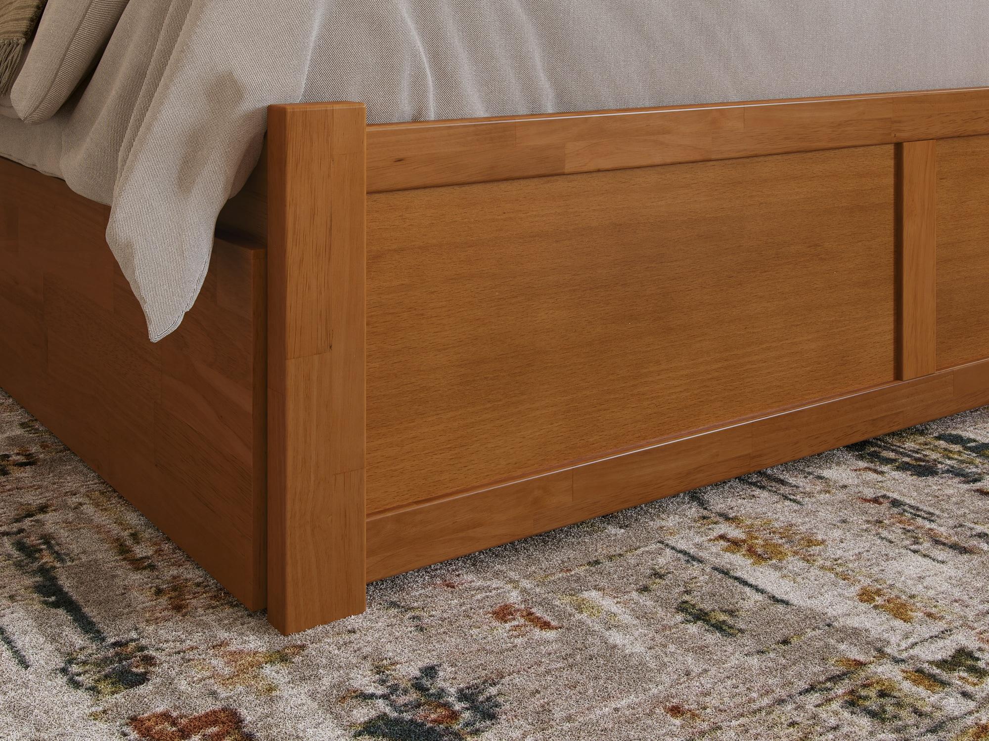 Solid Wood Platform Storage Bed