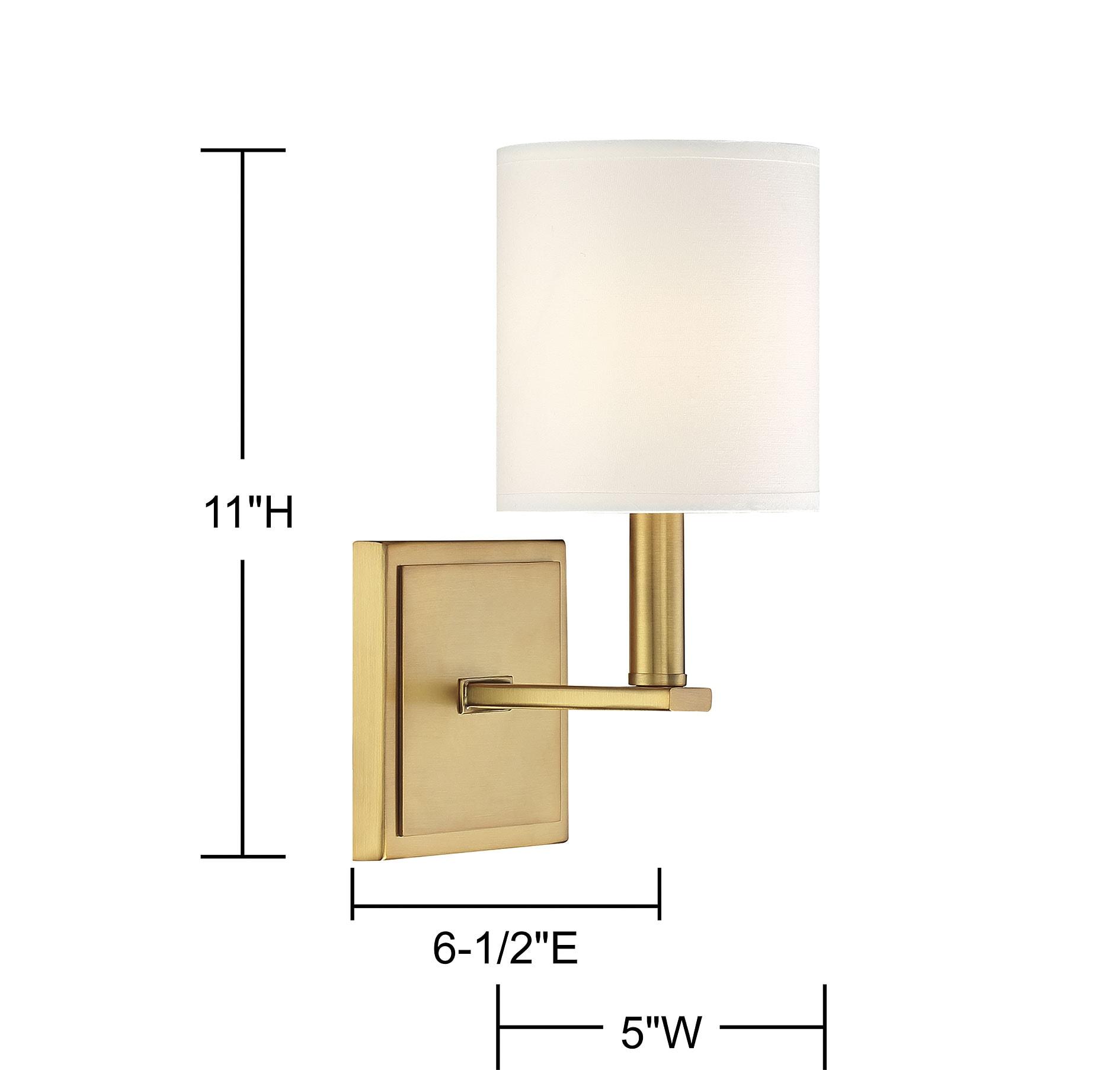 Waverly Warm Brass Dimmable Direct Wired Wall Sconce
