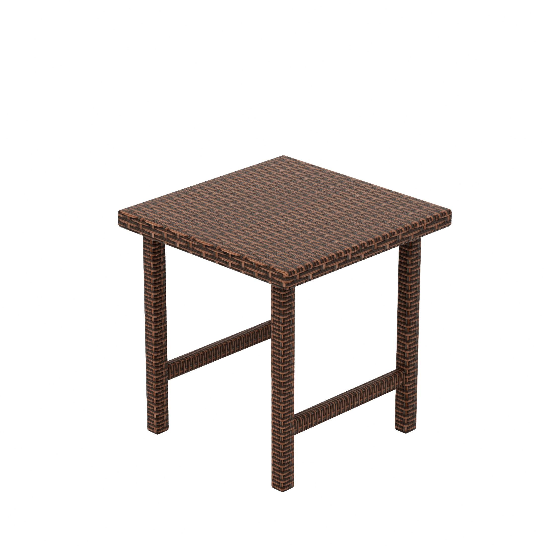 Polytrends  Merrick Wicker Rattan Table (Set of 2) Brown