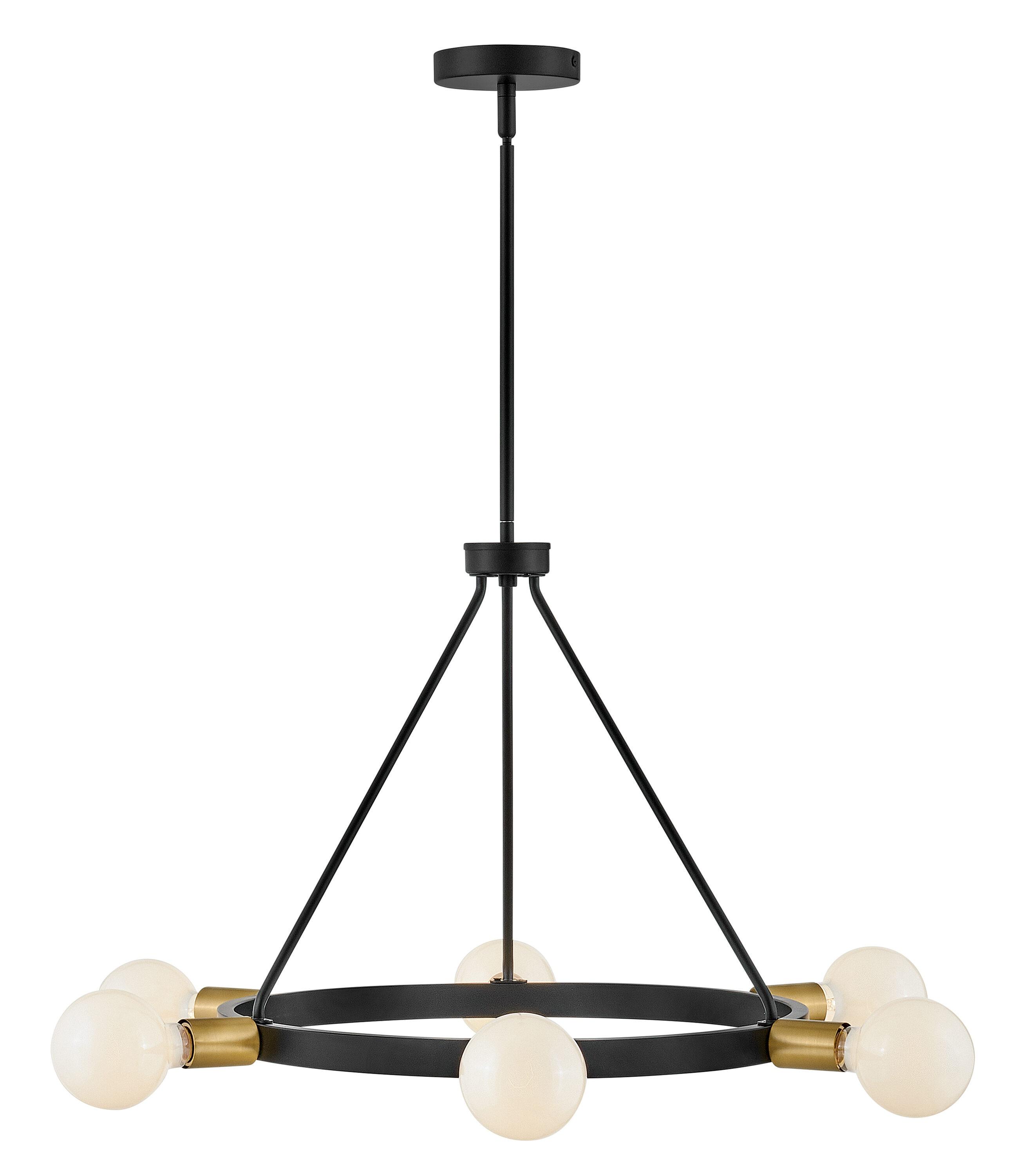 Lark Orla 6 - Light Chandelier in  Black