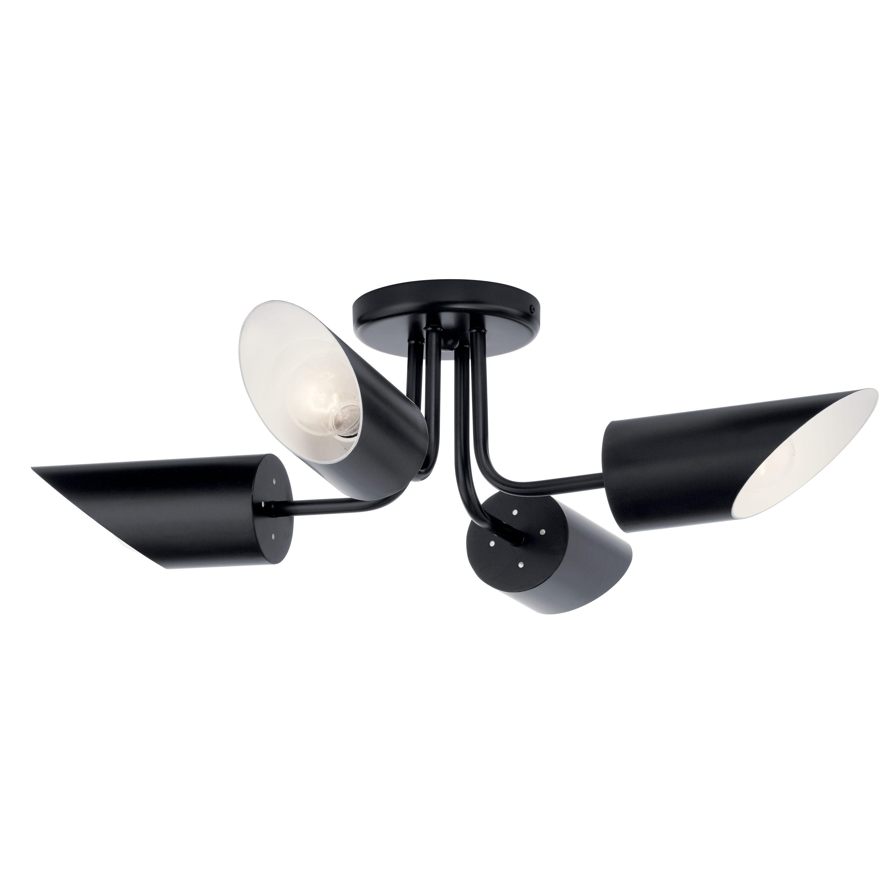 Kichler Lighting Trentino 4 - Light Semi-Flush Mount in  Black