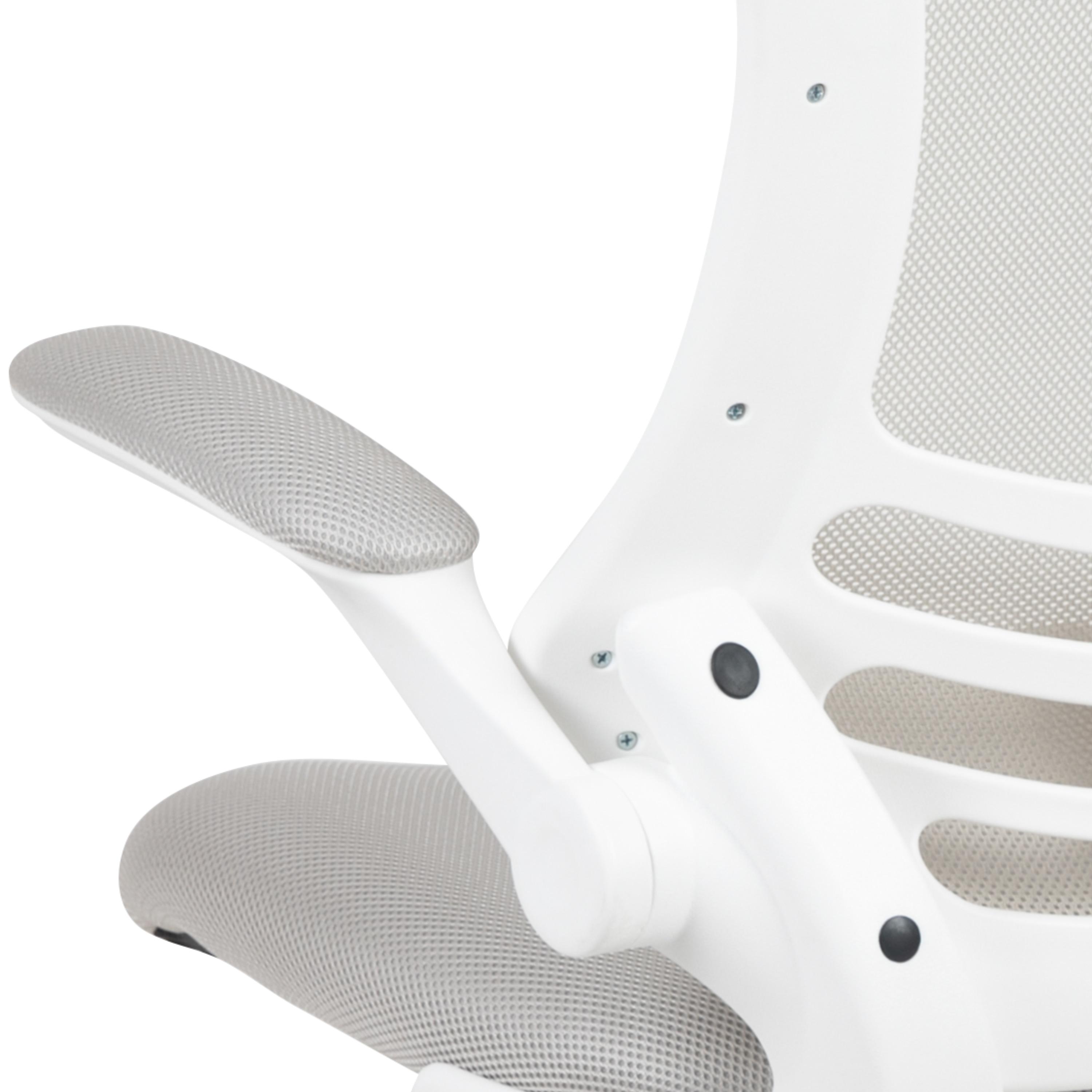 Jayetta Mid-Back Mesh Swivel Ergonomic Office Chair with Flip-Up Arms by Flash Furniture