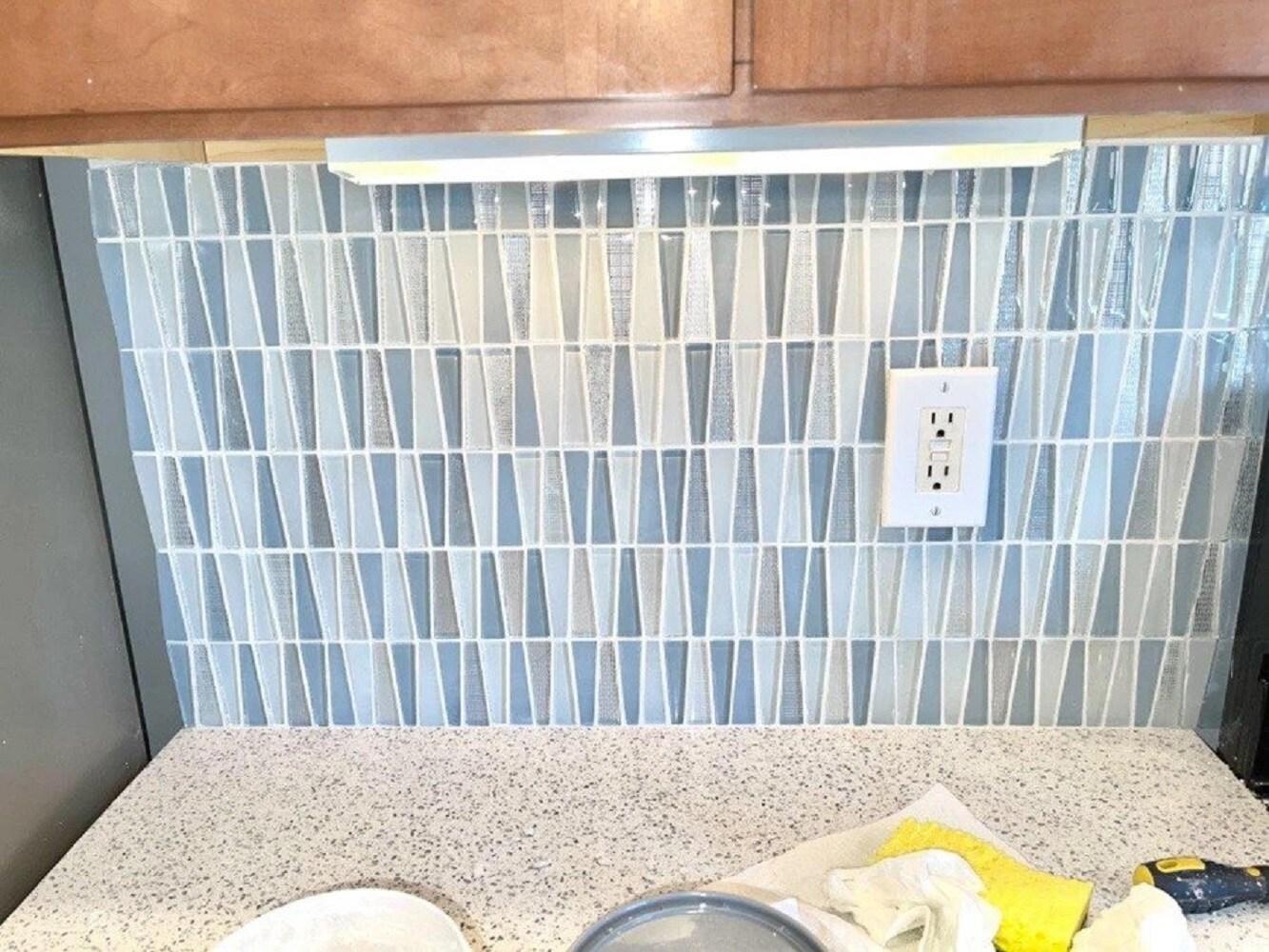 1" x 3" Glass Brick Joint Mosaic Wall and Floor Tile